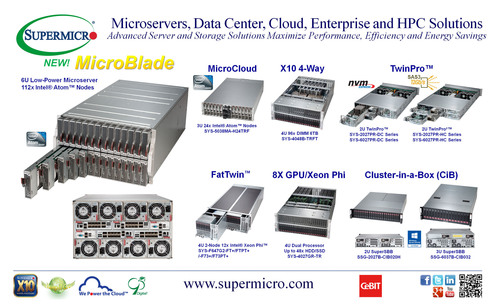 슈퍼마이크로®(Supermicro®), 2014 세빗(CeBIT 2014)서 고밀도 저출력 6U 112 노드 마이크로 블레이드(MicroBlade) 및 고급 컴퓨팅 기술 전시