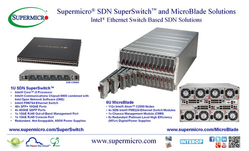수퍼마이크로(Supermicro®), 인터롭 라스베가스(Interop Las Vegas)에서 차세대 SDN 스위치 솔루션 전시