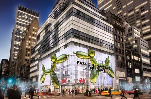 H&M, 뉴욕 5번가의 플래그십 스토어 첫 개장을 축하하며 미국 휘트니 미술관과 유명 아티스트 제프 쿤스과 협력
