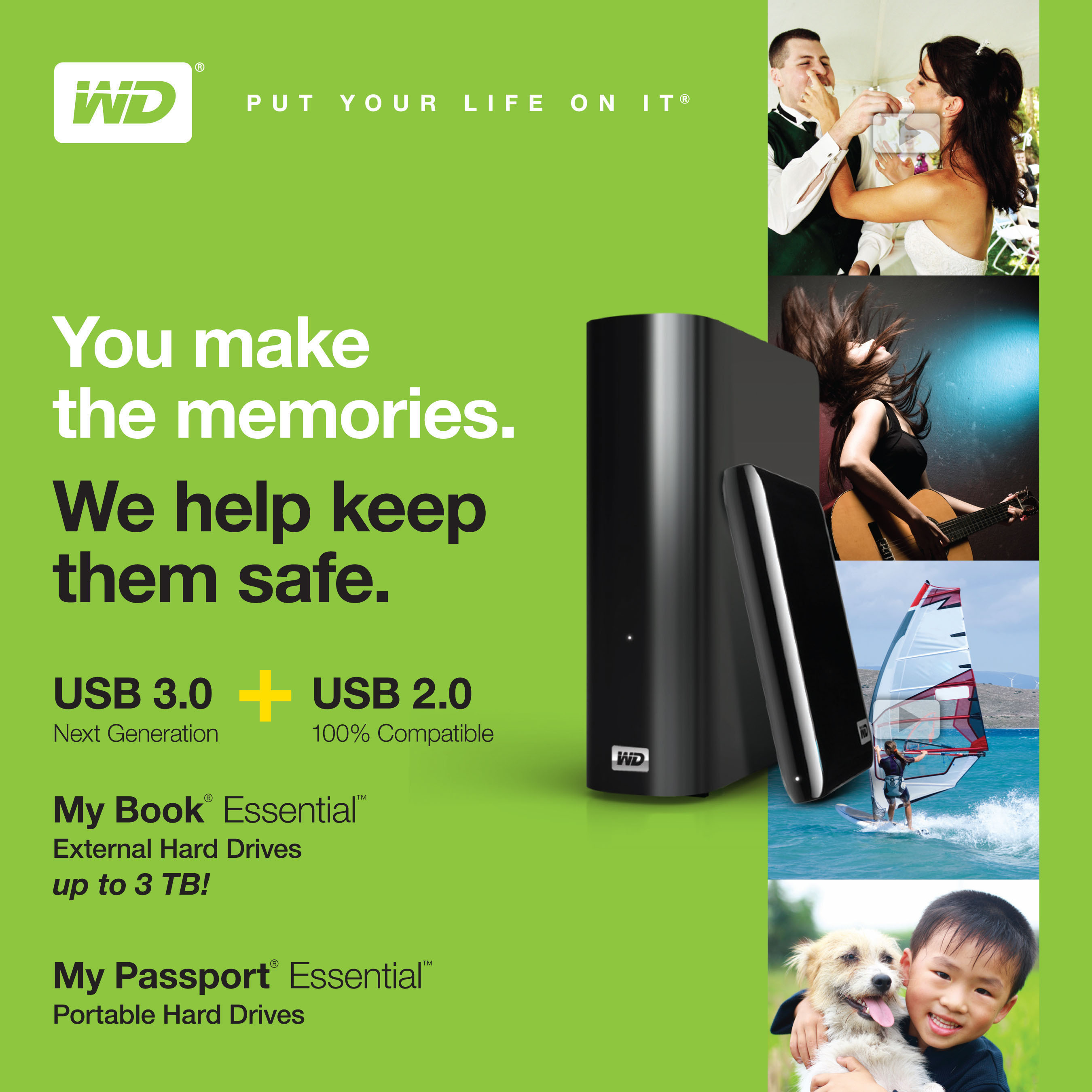 WD® Delivers USB 3.0 and 3 Terabytes With Its New External Hard Drive  Product Lines