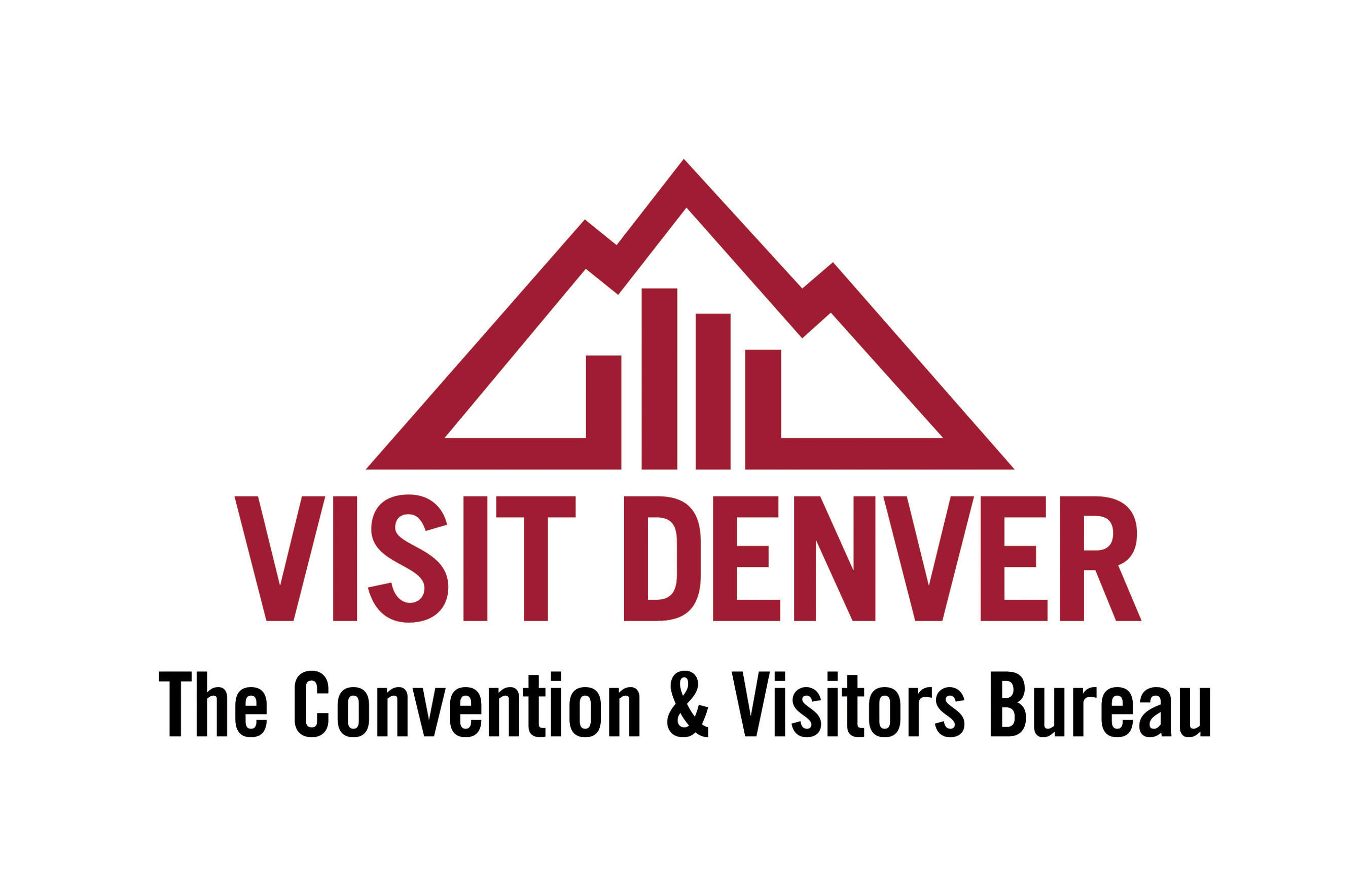 VISIT DENVER, The Convention & Visitors Bureau logo.