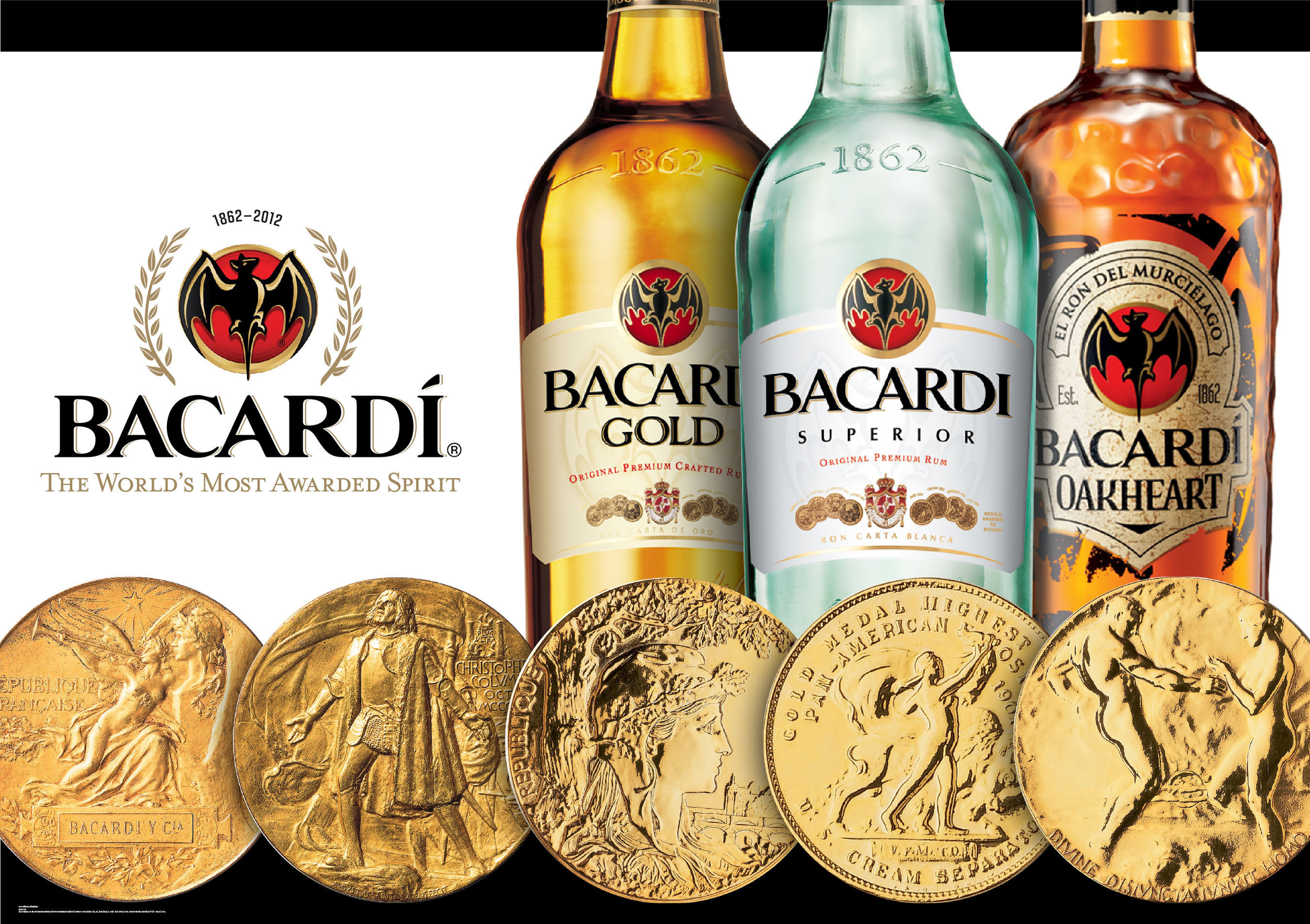 BACARDI Rum--The World\'s Most Awarded Quality Top Superior And Taste For Accolade Spirit--Celebrates