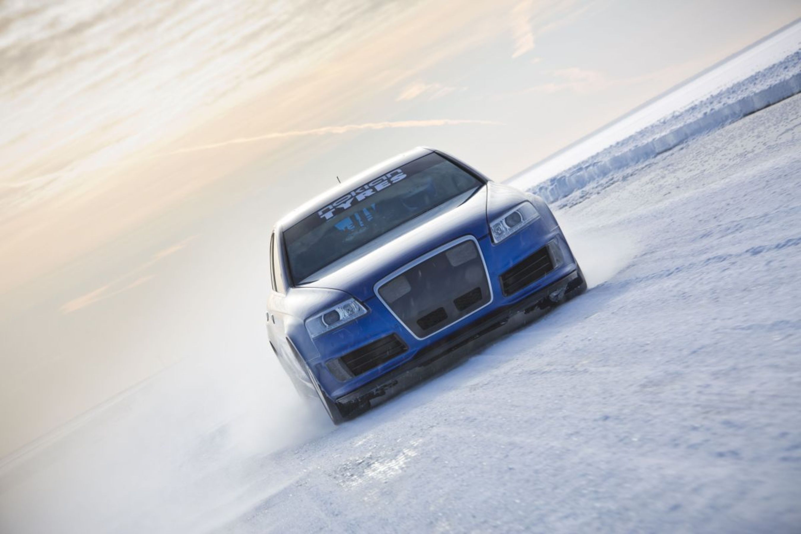 Nokian Tyres Fastest on Ice. The new world record for fastest car on ice was achieved by Nokian Tyres, when test driver Janne Laitinen drove at a speed of 335.713 kilometres per hour (208.602 mph) on the ice of the Gulf of Bothnia on 9 March. Grip and speed like never before were ensured by the new spearhead product for the worldâ€™s leading manufacturer of winter tyres â€“ the Nokian Hakkapeliitta 8 studded tyre. More: www.nokiantyres.com/Fastest-On-Ice (PRNewsFoto/Nokian Tyres)