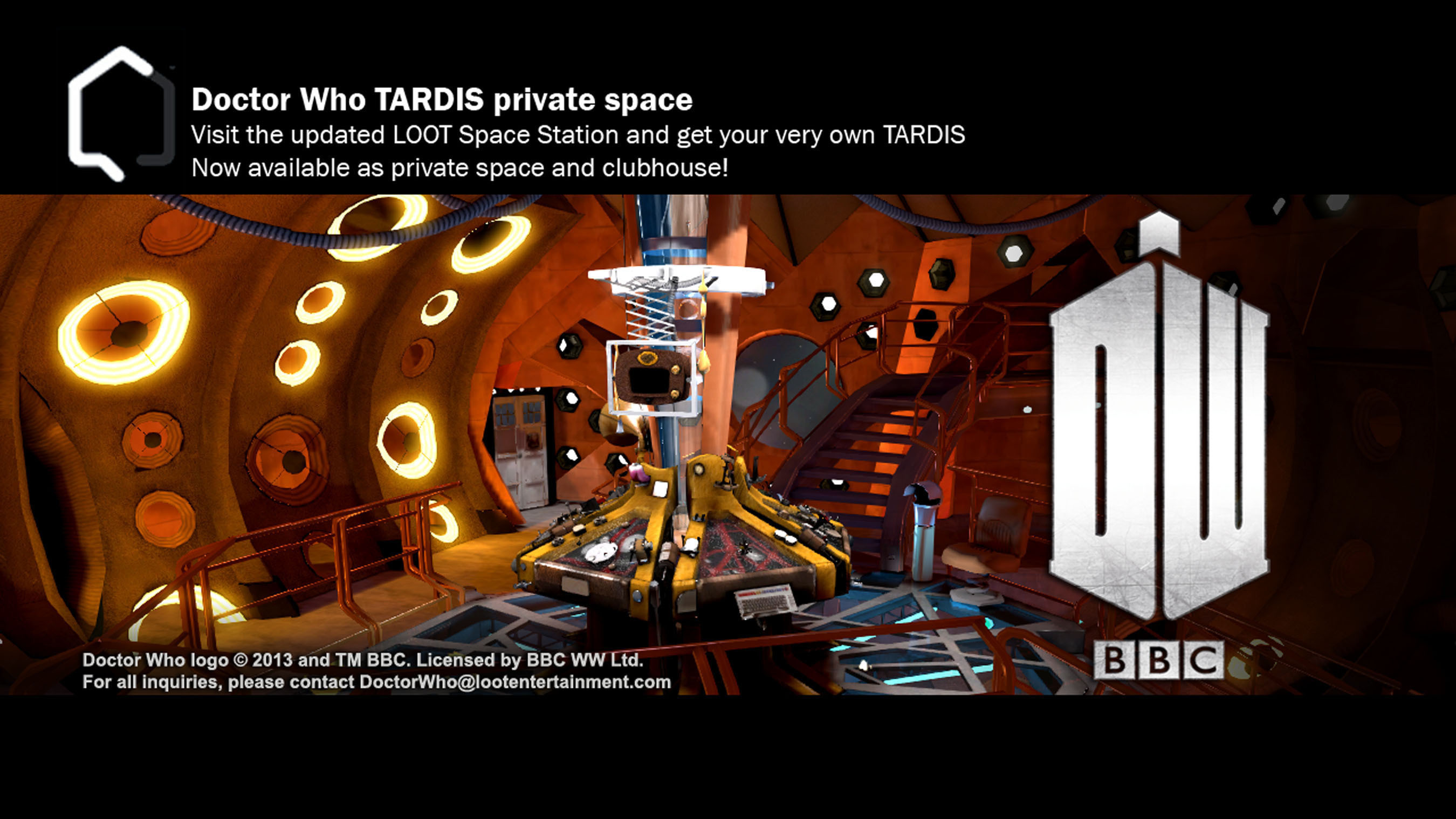 Doctor Who TARDIS Private Space Now Available. (PRNewsFoto/Sony DADC New Media Solutions) (PRNewsFoto/SONY DADC NEW MEDIA SOLUTIONS)