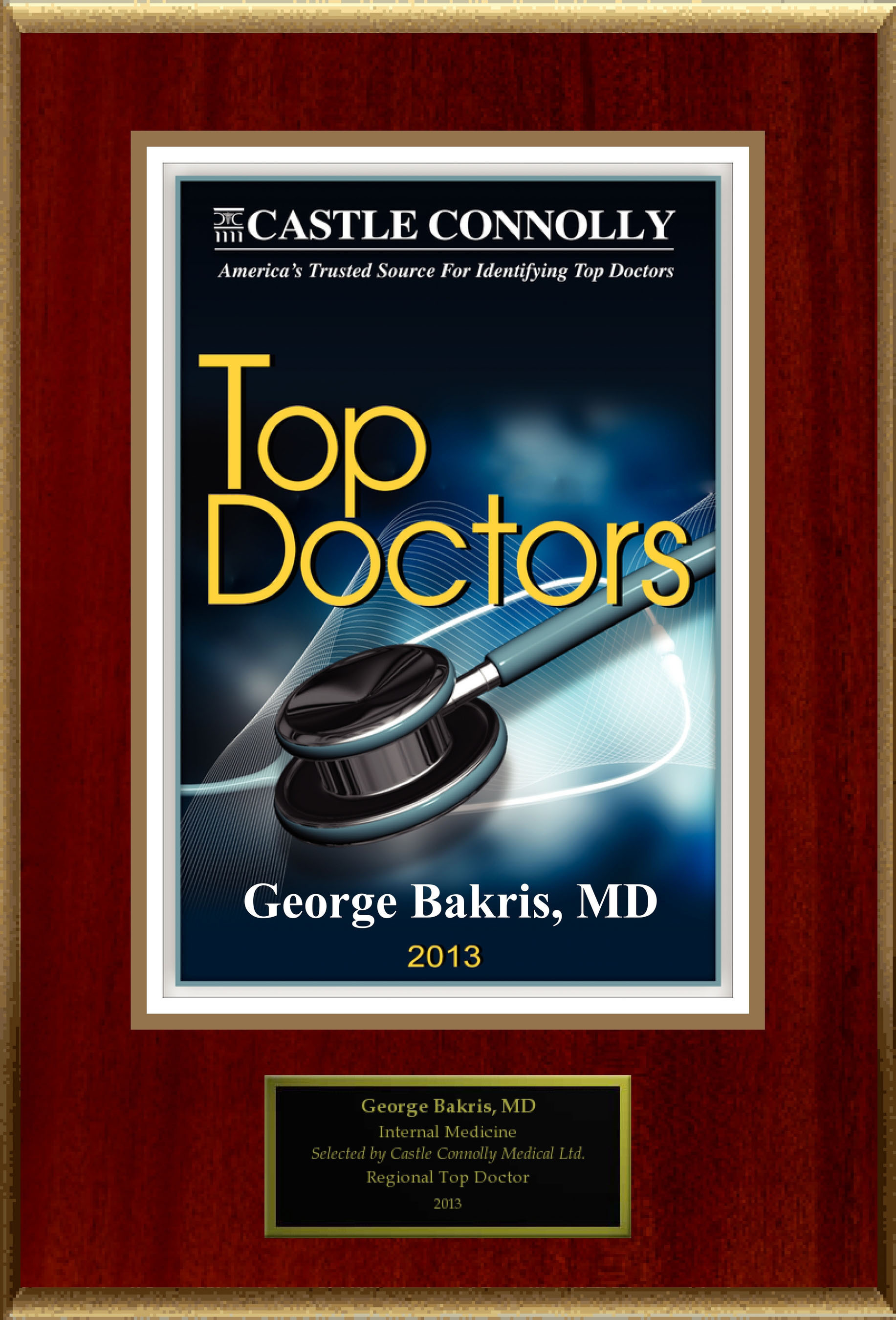 Dr. George Bakris is recognized among Castle Connolly's Top Doctors(R) for Chicago, IL region in 2013. (PRNewsFoto/American Registry) (PRNewsFoto/AMERICAN REGISTRY)
