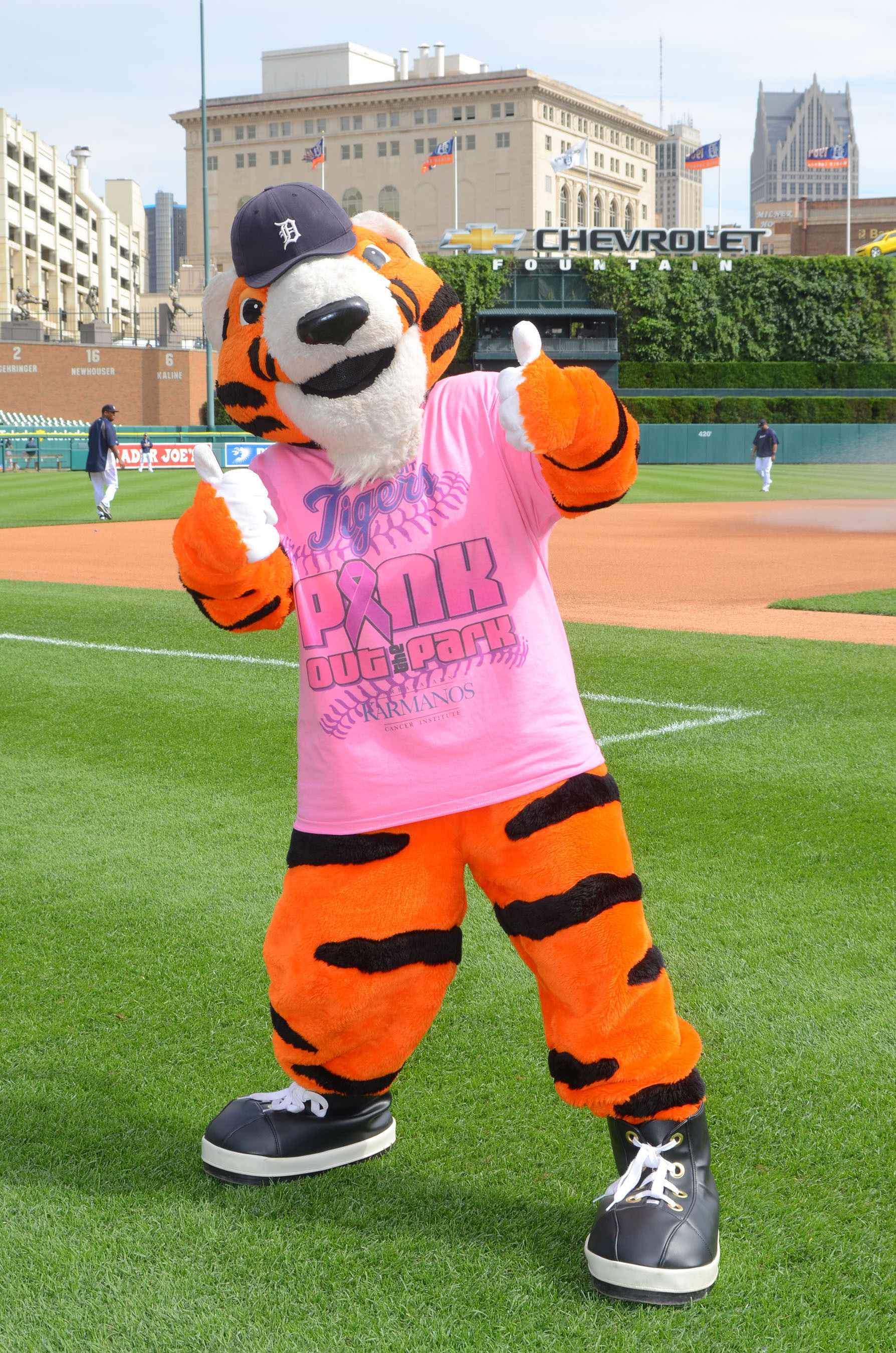 Taking in a Tigers game with PAWS, Detroit's favorite mascot