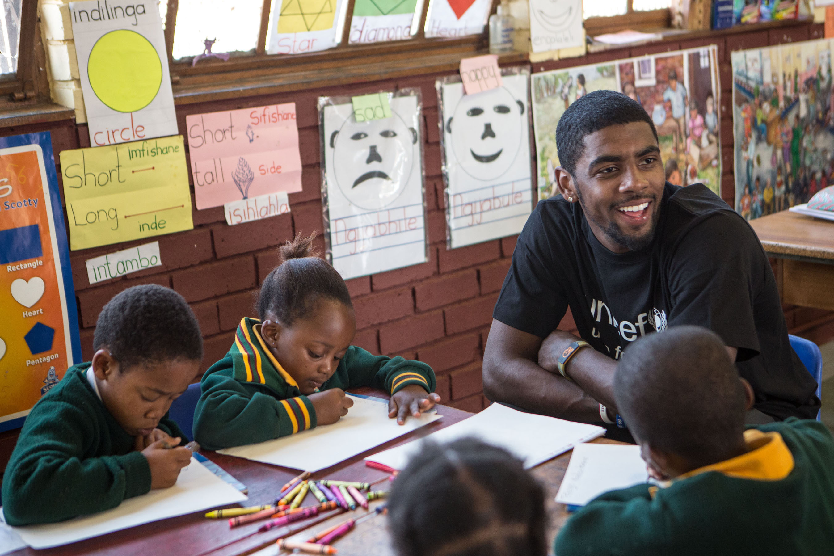 NBA All-Star Kyrie Irving Visits Schools in South Africa with UNICEF