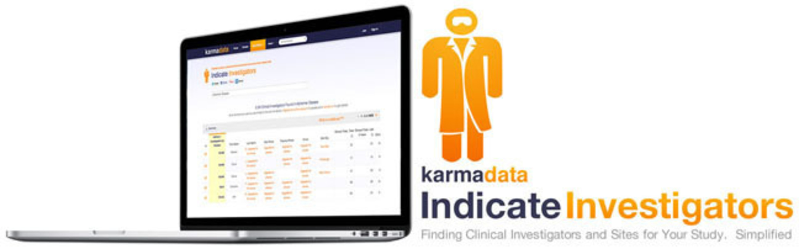 Indicate Investigators - a new karmadata App. (PRNewsFoto/karmadata) (PRNewsFoto/KARMADATA)