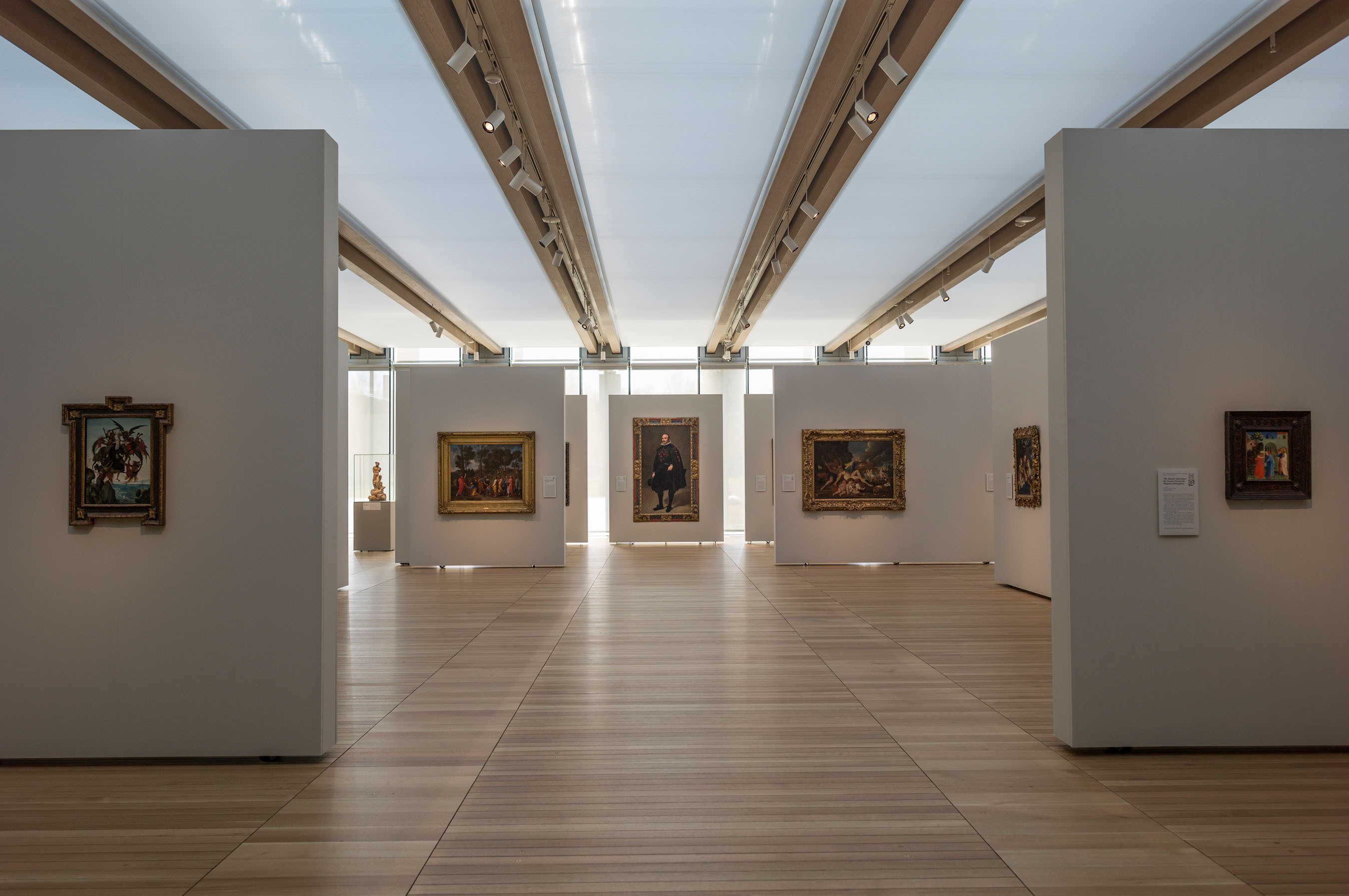 South gallery, featuring works by Michelangelo, Poussin, Velazquez, and Fra Angelico from the Kimbell's collection. Renzo Piano Pavilion, November 2013. Kimbell Art Museum, Fort Worth, Texas. Photo by Robert Polidori. (PRNewsFoto/Kimbell Art Museum) (PRNewsFoto/KIMBELL ART MUSEUM)