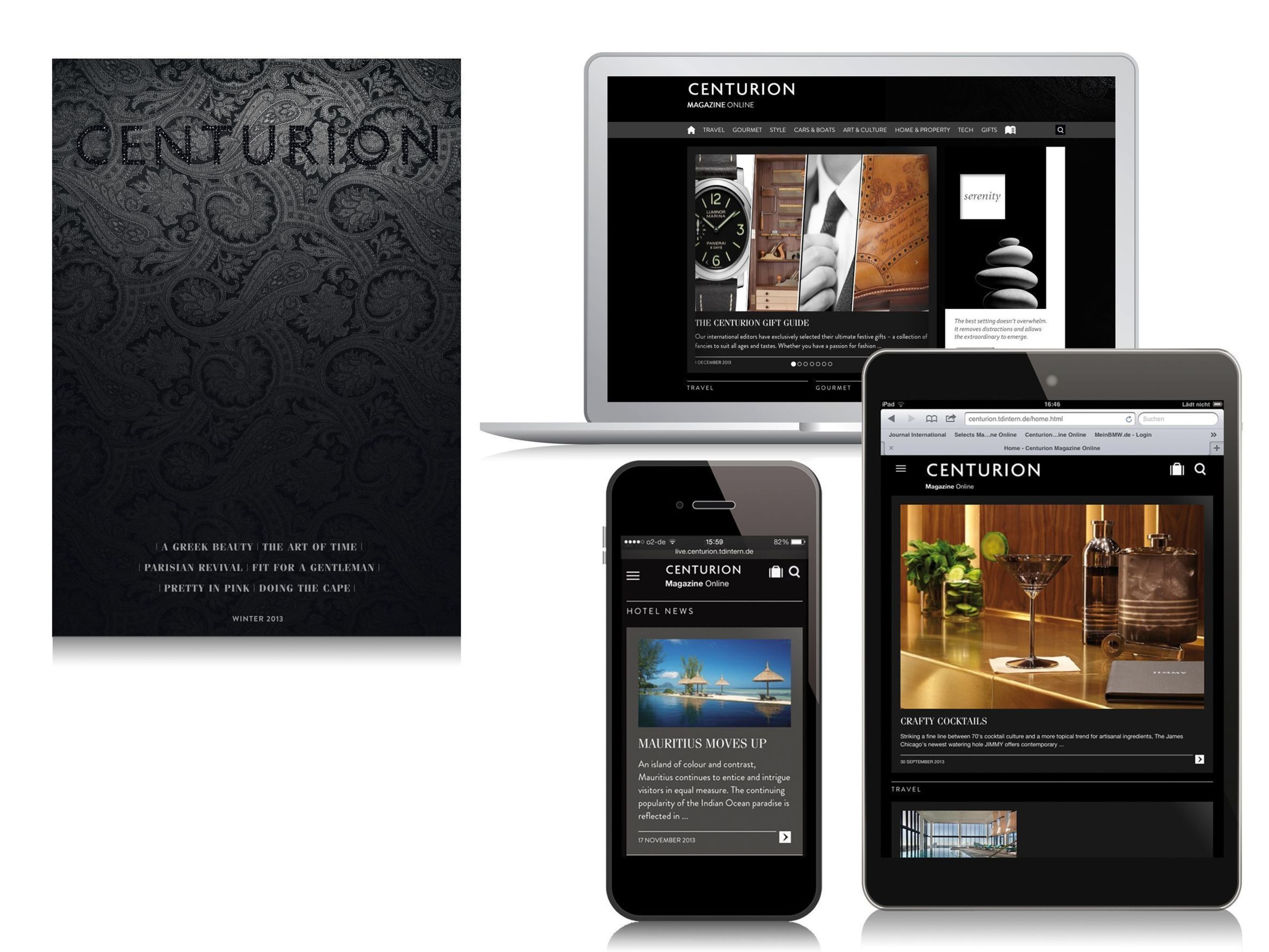 Centurion Magazine Online for Centurion Card Members from American Express. Relaunch provides a whole new online experience and elevates the site to the ranks of the worldâ€™s most influential sources of luxury news, views and inspiration. (PRNewsFoto/Journal International)