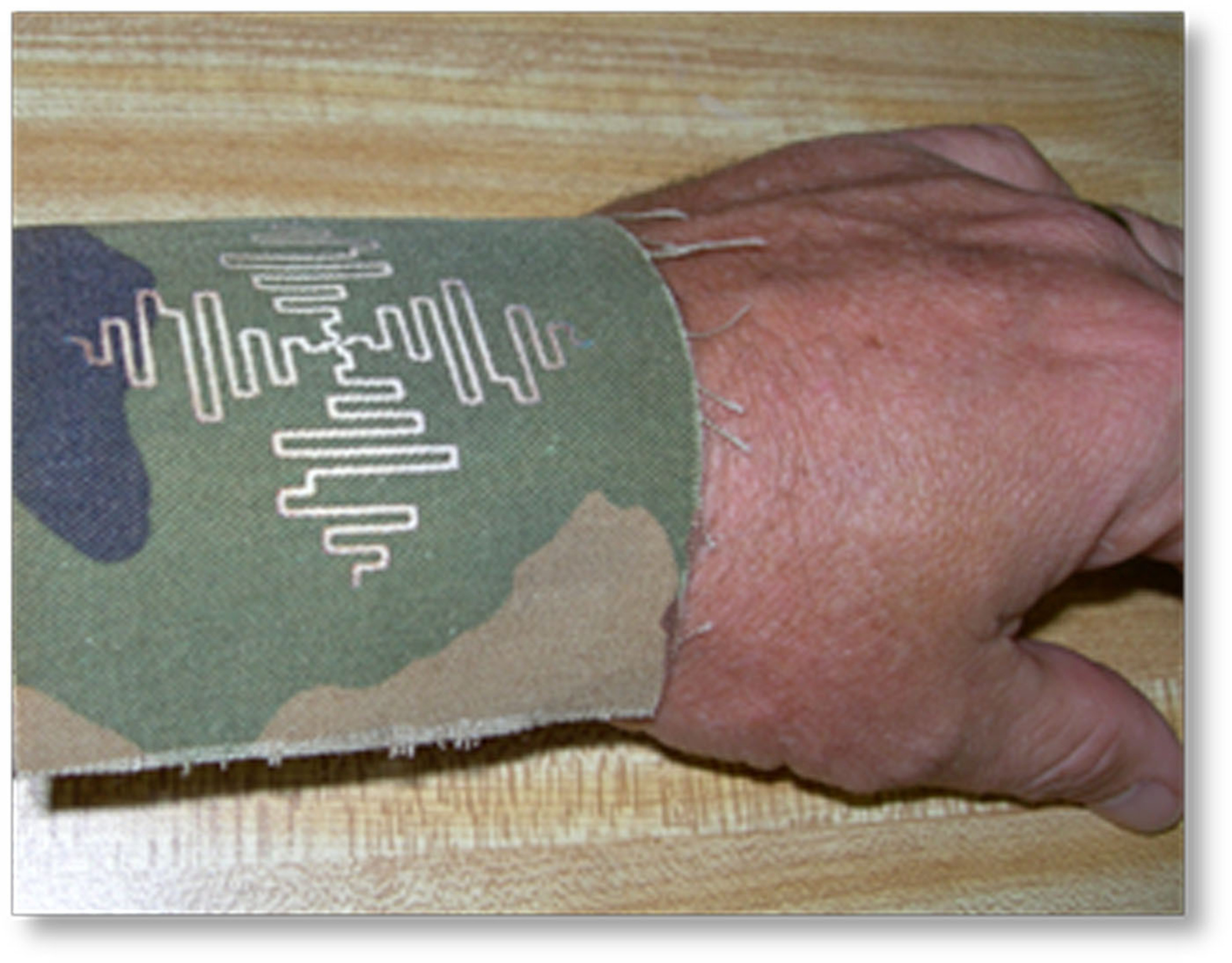 Wrist Antenna: Printing Electronics on Clothing Allows for Lighter, more Ubiquitous Communications Capabilities. Courtesy, US Army (PRNewsFoto/FlexTech Alliance) (PRNewsFoto/FLEXTECH ALLIANCE)
