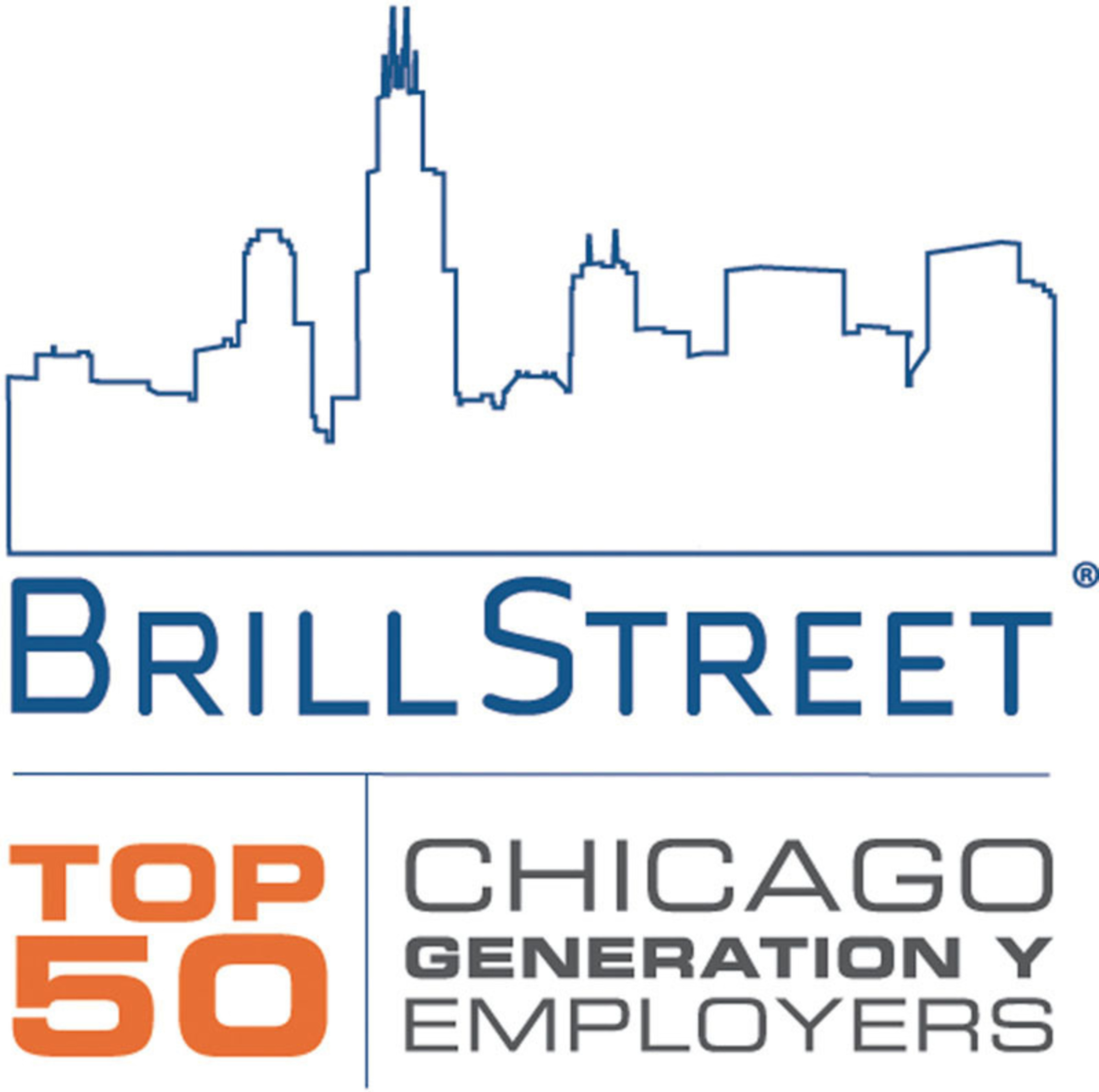 Brill Street Announces the 2013 Top 50 Employers for Gen Y Emerging Talent in Chicago. (PRNewsFoto/Brill Street) (PRNewsFoto/BRILL STREET)