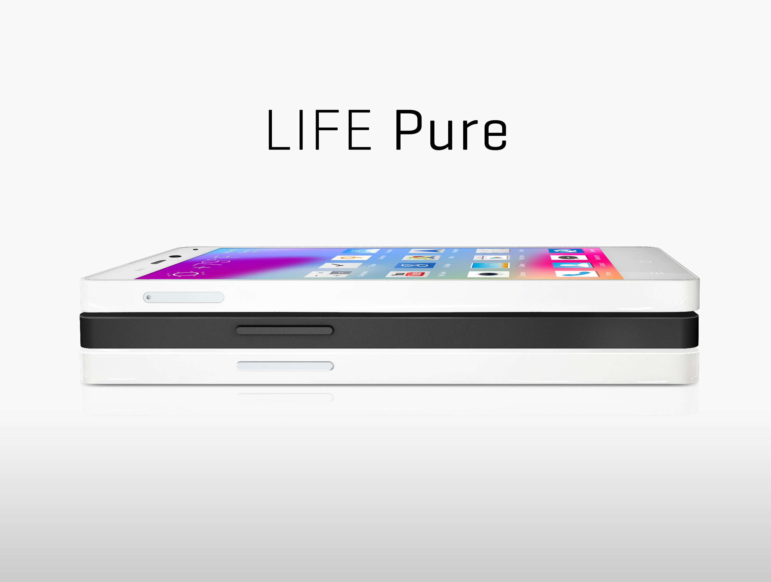 BLU Products introduces LIFE PURE smartphone device, featuring Stunning Design with Flagship Performance. (PRNewsFoto/BLU Products) (PRNewsFoto/BLU PRODUCTS)