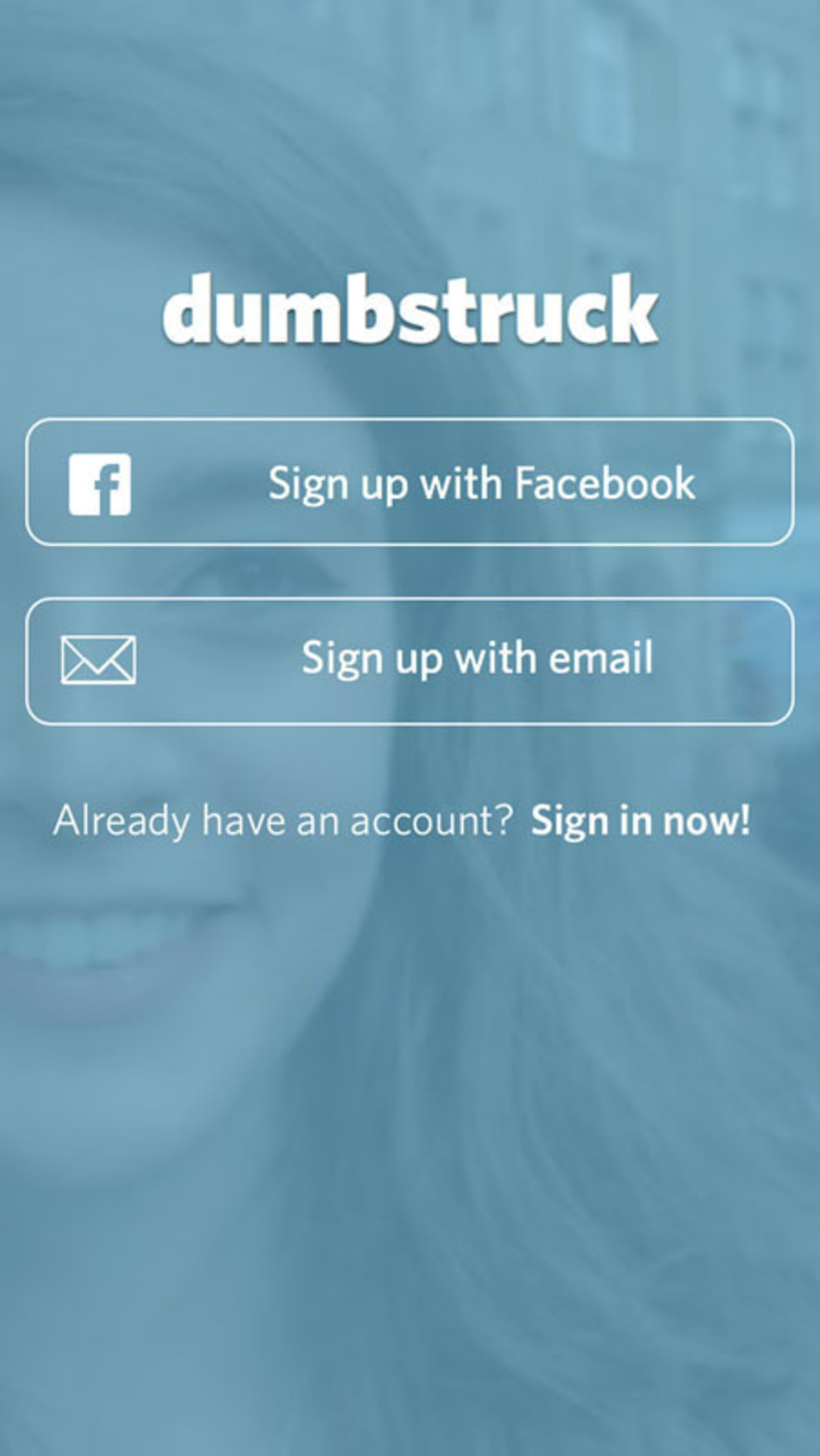 Dumbstruck - account screen. (PRNewsFoto/Doctored Apps) (PRNewsFoto/DOCTORED APPS)