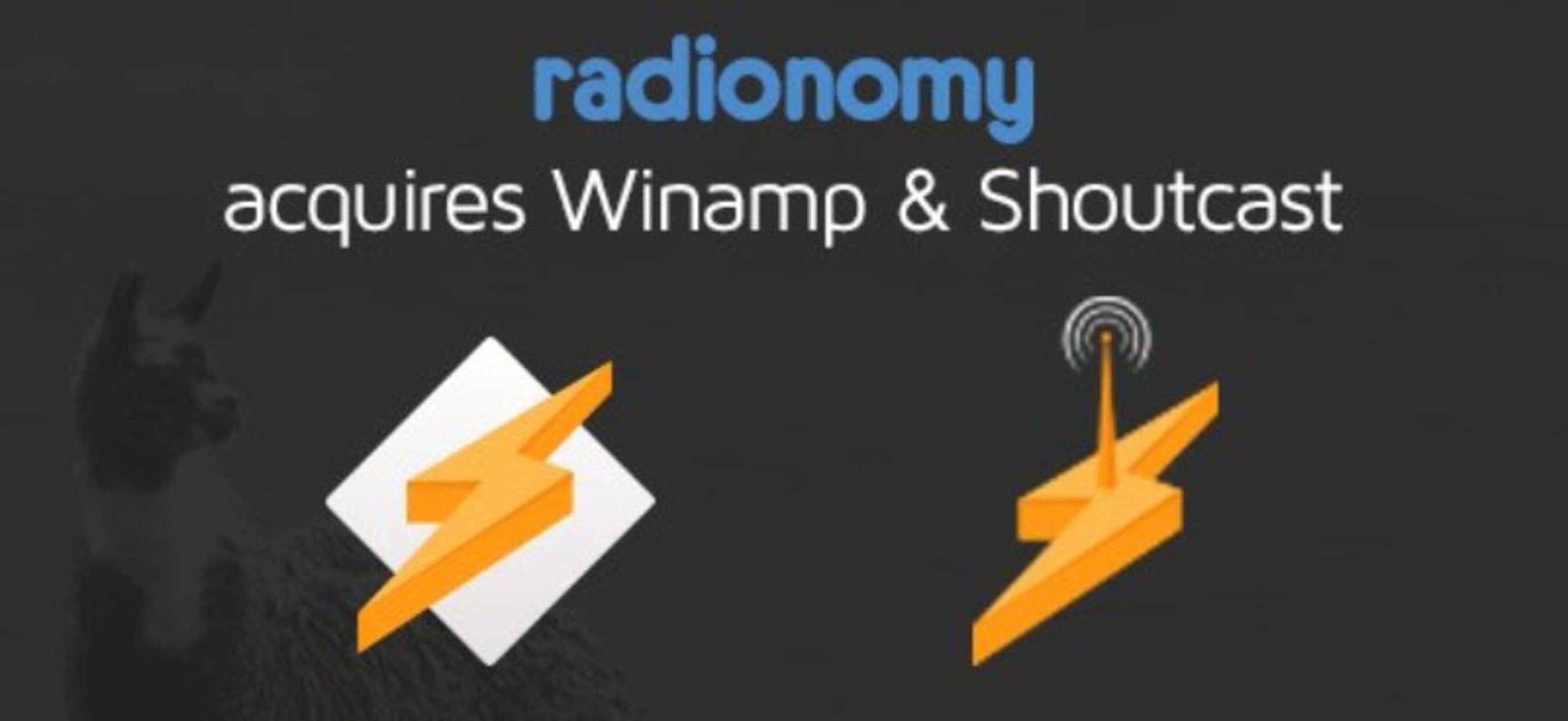 Radionomy Acquires Winamp & Shoutcast. (PRNewsFoto/Radionomy) (PRNewsFoto/RADIONOMY)