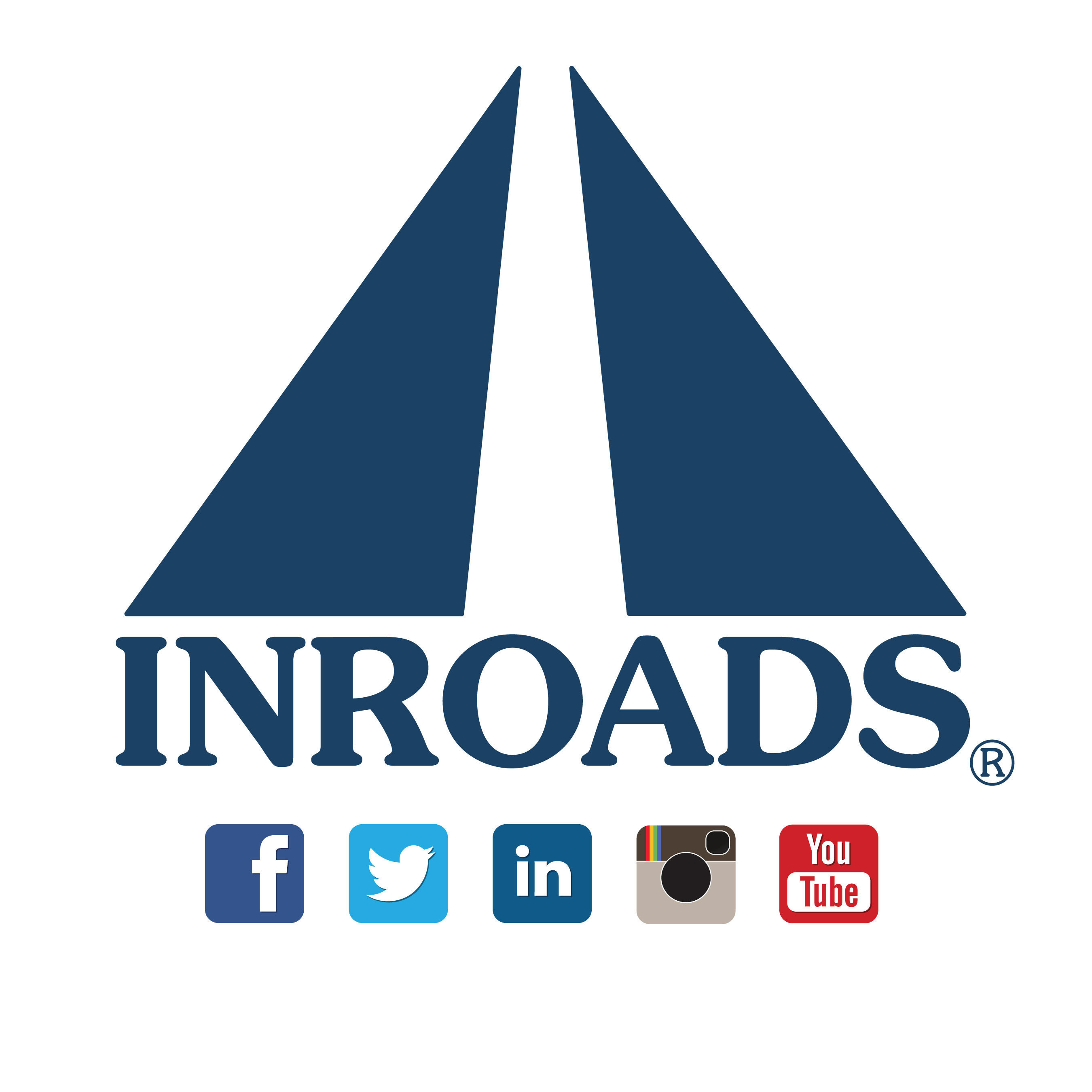 INROADS logo and social media. www.INROADS.org .