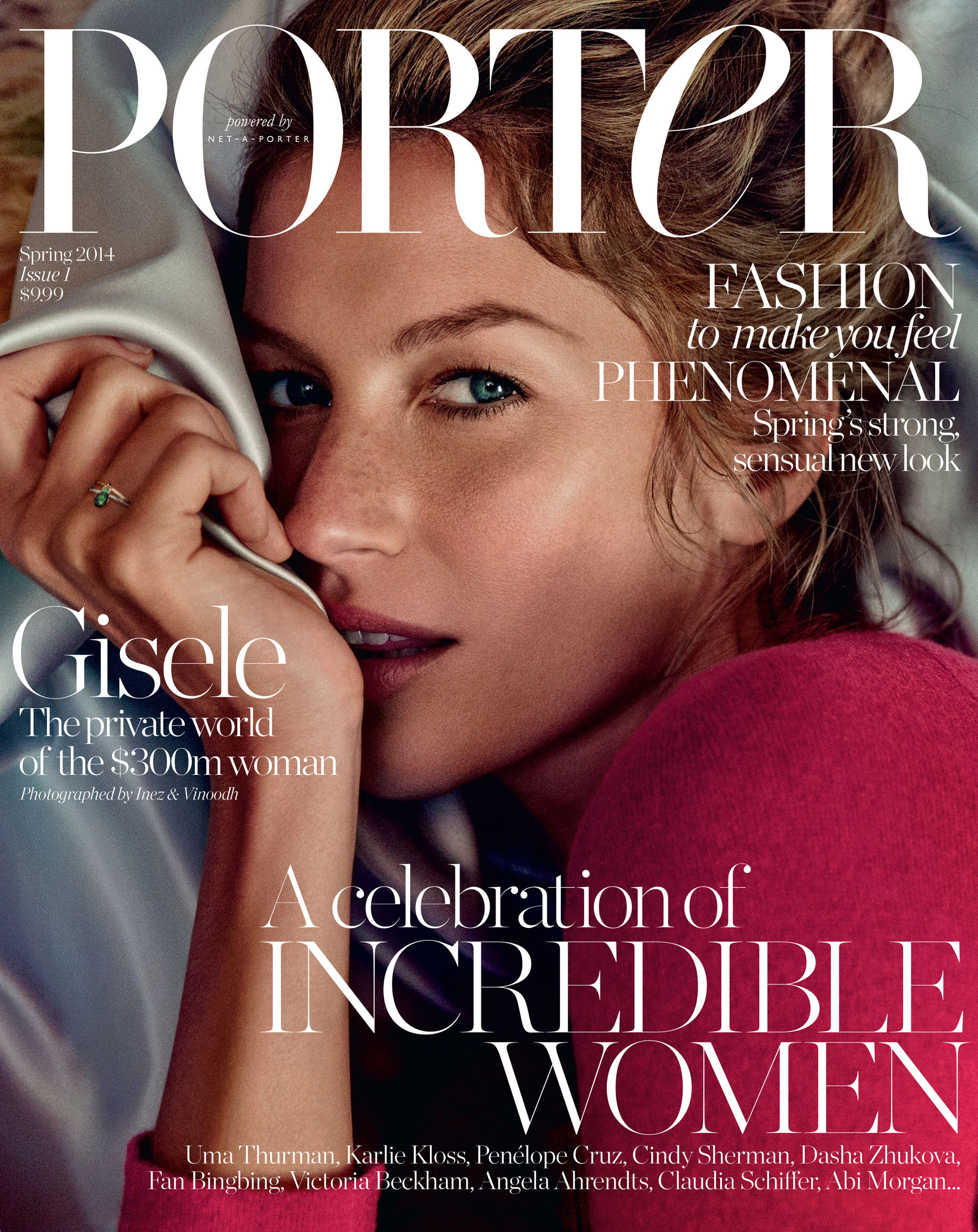 The first issue of PORTER featuring Gisele Bundchen on the cover is available at newsstands globally and via NET-A-PORTER.COM starting February 7. (PRNewsFoto/The NET-A-PORTER Group) (PRNewsFoto/THE NET-A-PORTER GROUP)