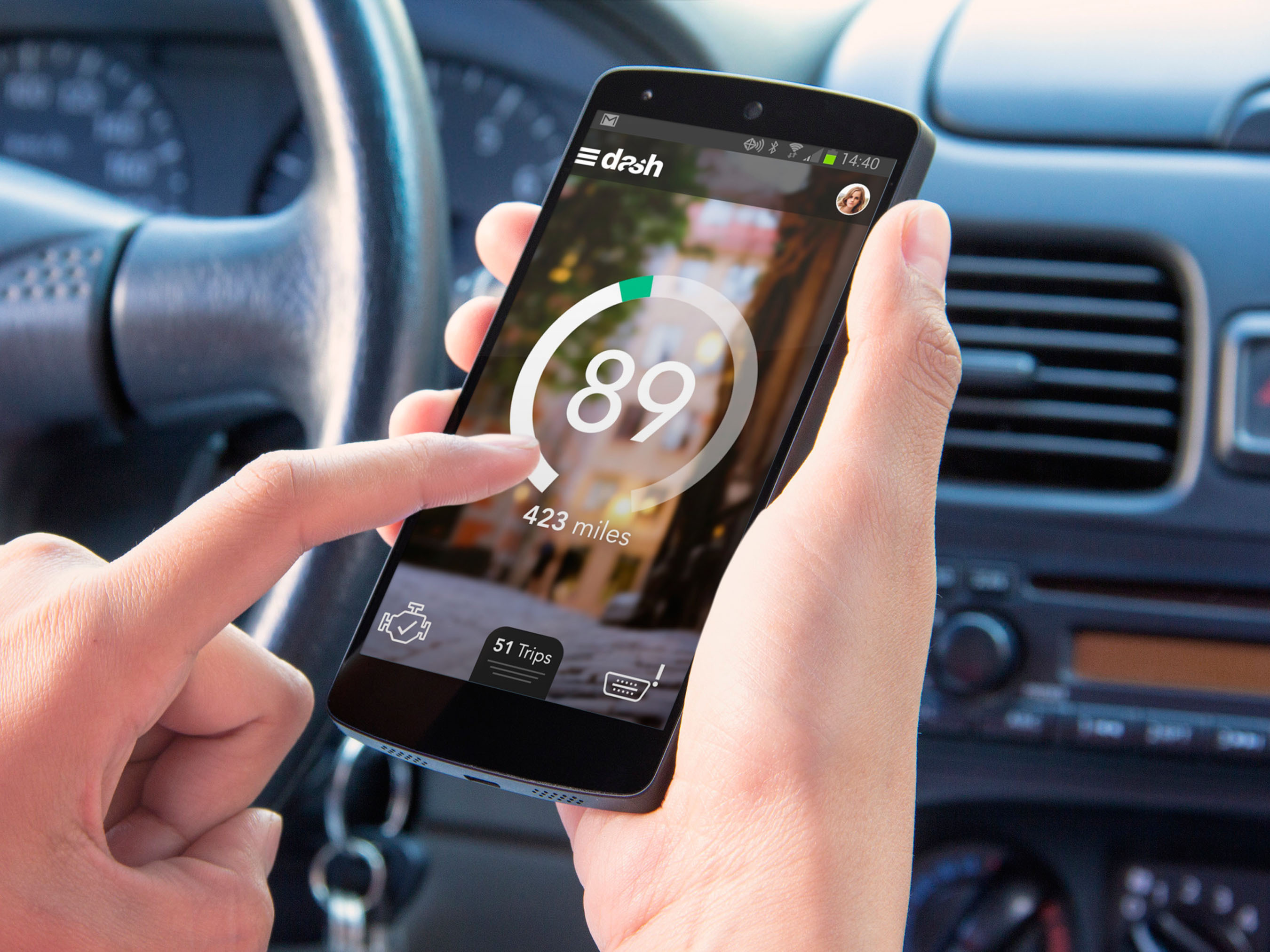 Dash's smartphone app for driving makes any car a 'smart car'.(PRNewsFoto/Dash Labs, Inc.) (PRNewsFoto/DASH LABS, INC.)
