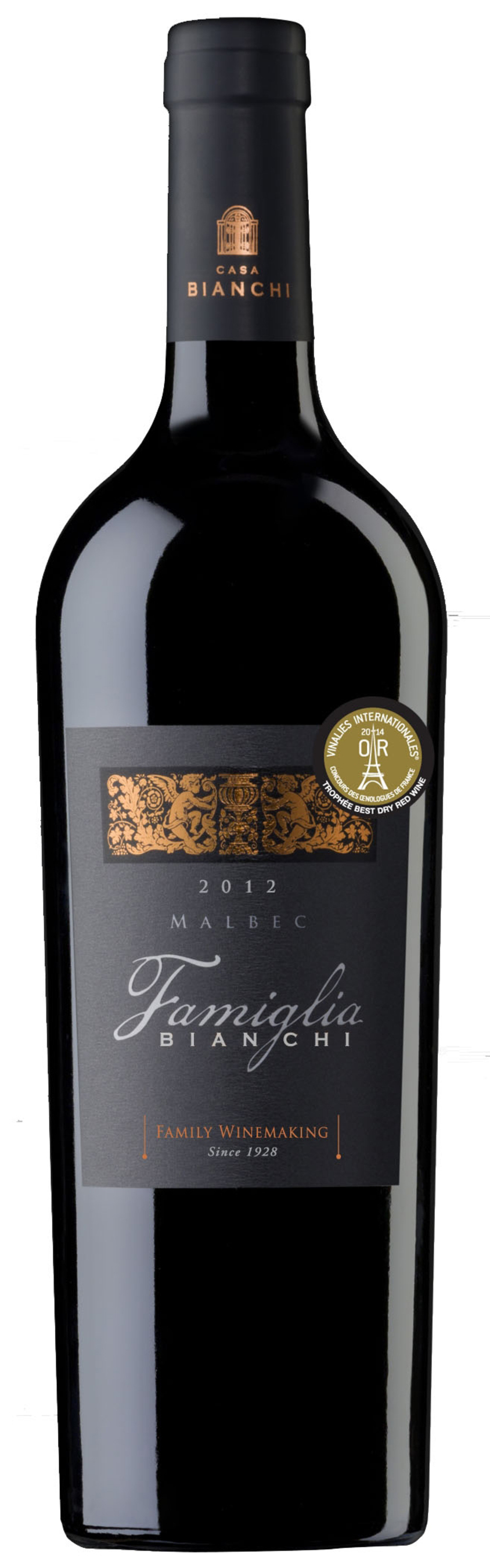 French Name Valentin Bianchi Famiglia Malbec 2012 As "Best Dry Red Wine" In The World (PRNewsFoto/Quintessential)