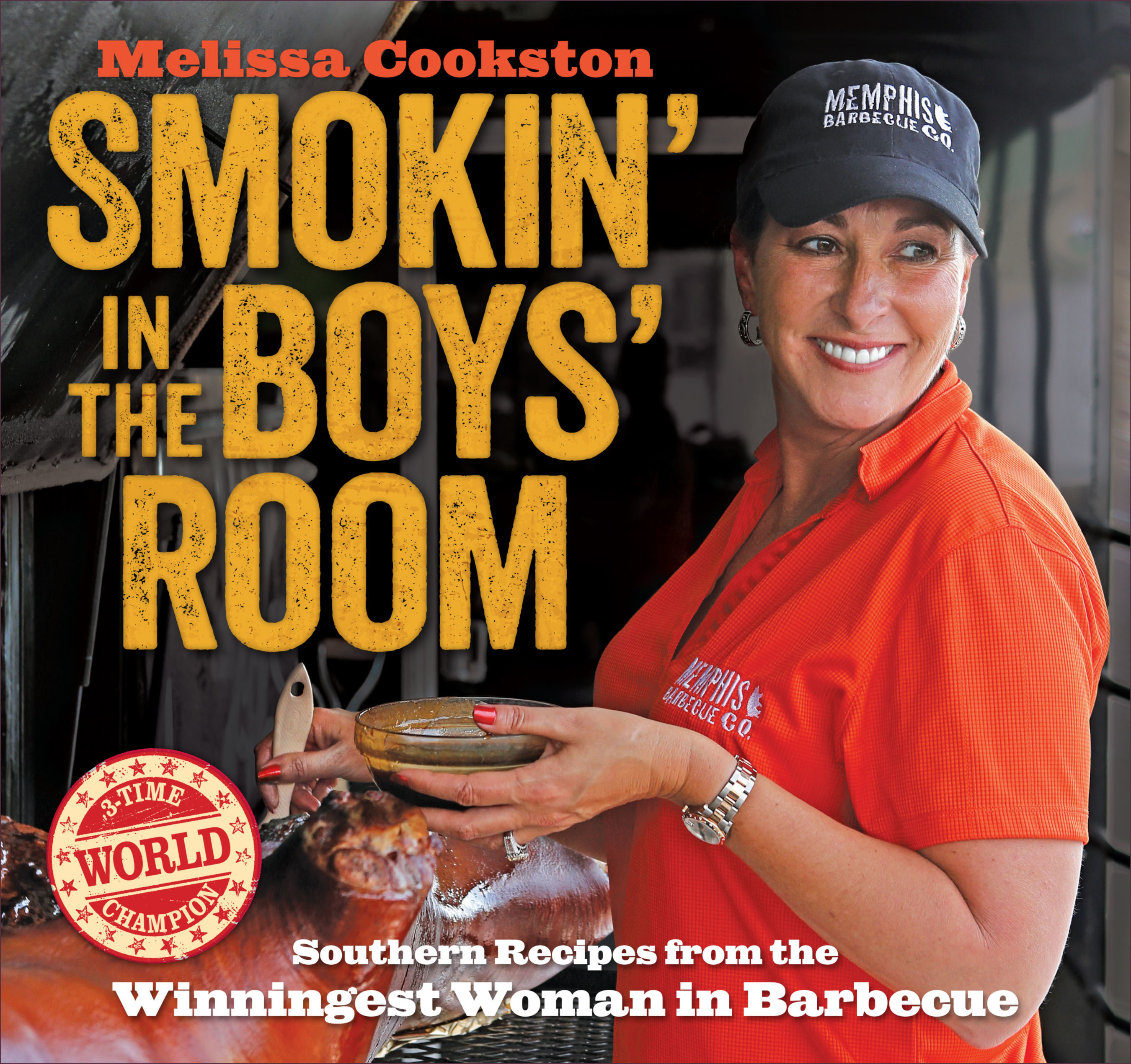 Melissa Cookston, the winningest woman in competition barbecue and owner of the country’s hottest barbecue restaurant group, Memphis BBQ Co., announces the release of her first cookbook, Smokin’ in the Boys Room: Southern Recipes from the Winningest Woman in Barbecue (Andrews McMeel Publishing, LLC, $22.99, April 2014). Cookston is a two-time Memphis in May Grand Champion and a three-time winner of the Whole Hog Championship. She is the owner of Memphis Barbecue Co. restaurants in Horn Lake, MS; Fayetteville, NC; and Dunwoody, GA; and has appeared on Destination America’s BBQ Pitmasters; Food Network’s Diners, Drive-ins, and Dives; and ABC’s The Chew. (PRNewsFoto/Memphis BBQ Co.)