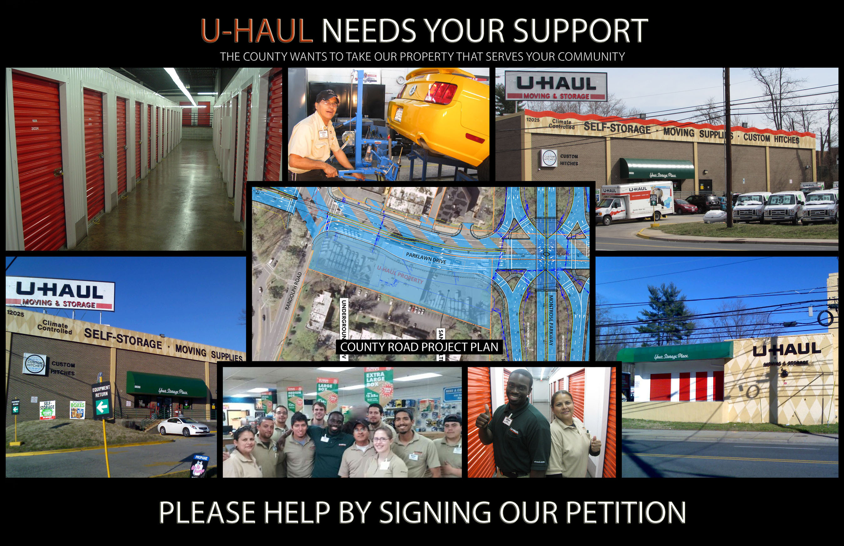 Keep U-Haul in Rockville: Petitioning the Montgomery County Department of Transportation. (PRNewsFoto/U-Haul) (PRNewsFoto/U-HAUL)