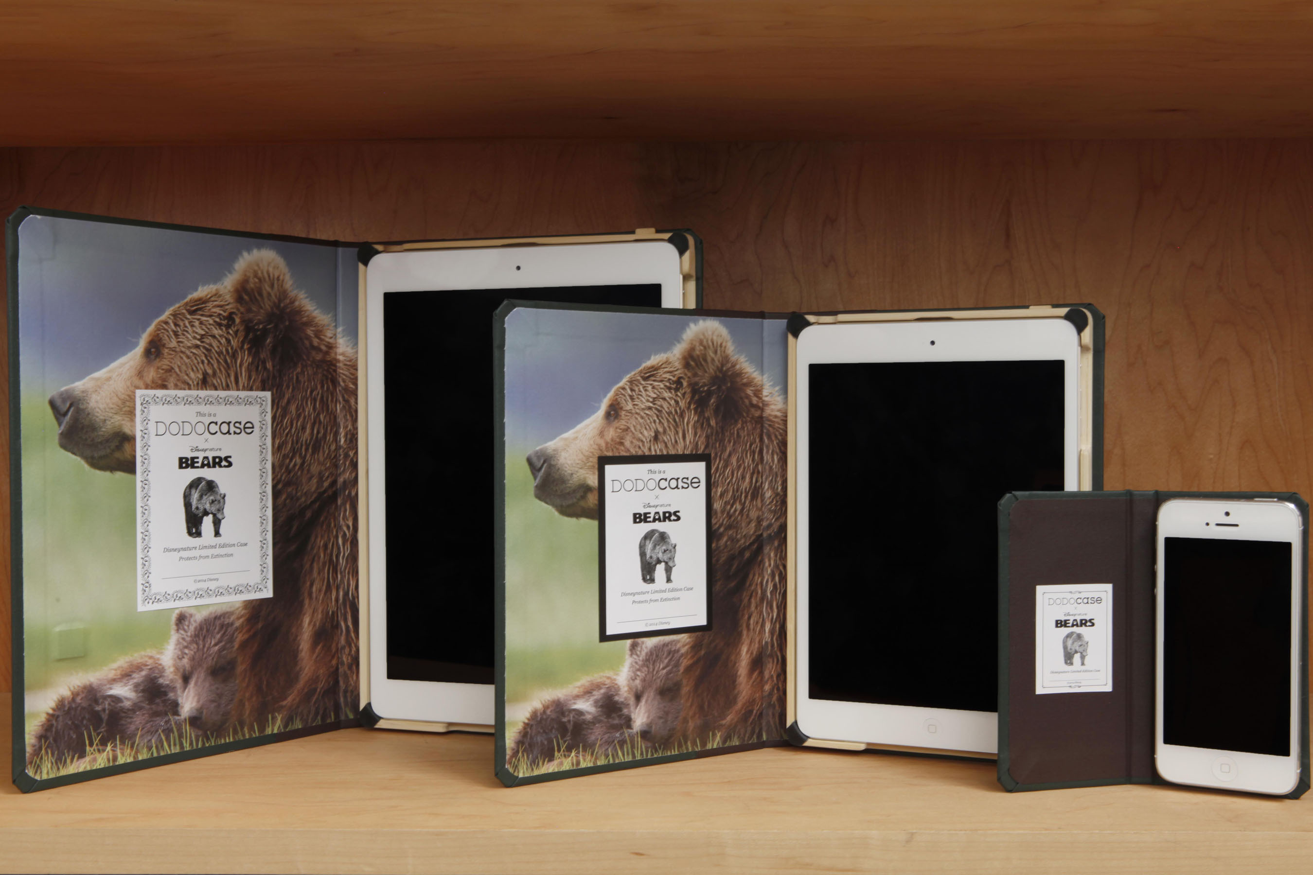 DODOcase Celebrates Earth Day with Limited-Edition Collection of Disneynature "Bears" Cases. DODOcase launches a line of custom designed iPad Air cases, iPad mini cases and iPhone 5/5S cases to support Disneynature's new big-screen adventure film "Bears" and the National Park Foundation. DODOcase will contribute 20% of every sale to the National Park Foundation. Visit www.dodocase.com for more information and to purchase your limited-edition Disneynature "Bears" case. (PRNewsFoto/DODOcase) (PRNewsFoto/DODOCASE)