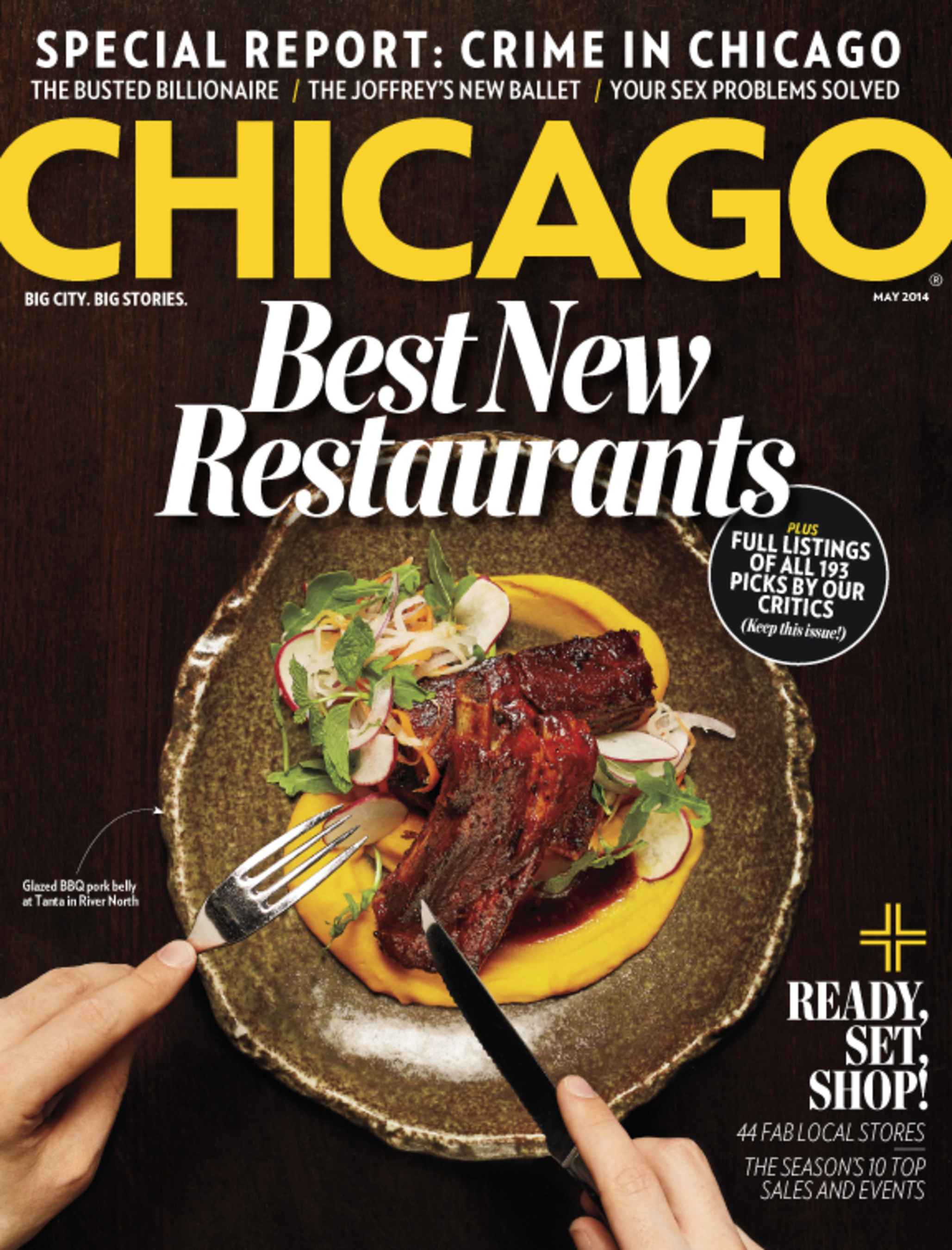 Chicago magazine May Issue, Best New Restaurants  (PRNewsFoto/Chicago magazine)
