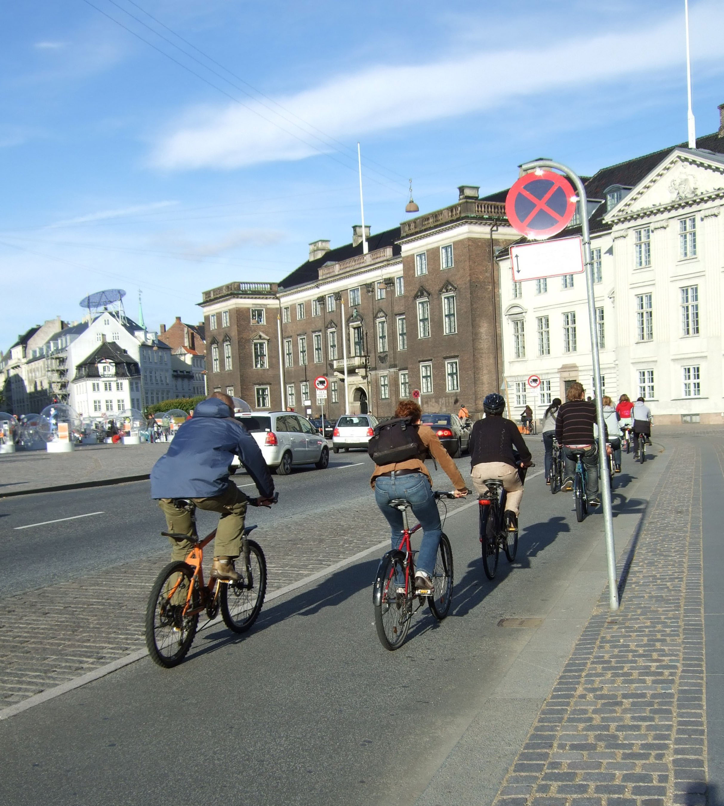 Bicycling in Copenhagen, a city whose ambition is to be the world’s leading bicycle city by 2015. (PRNewsFoto/Crystal Cruises)