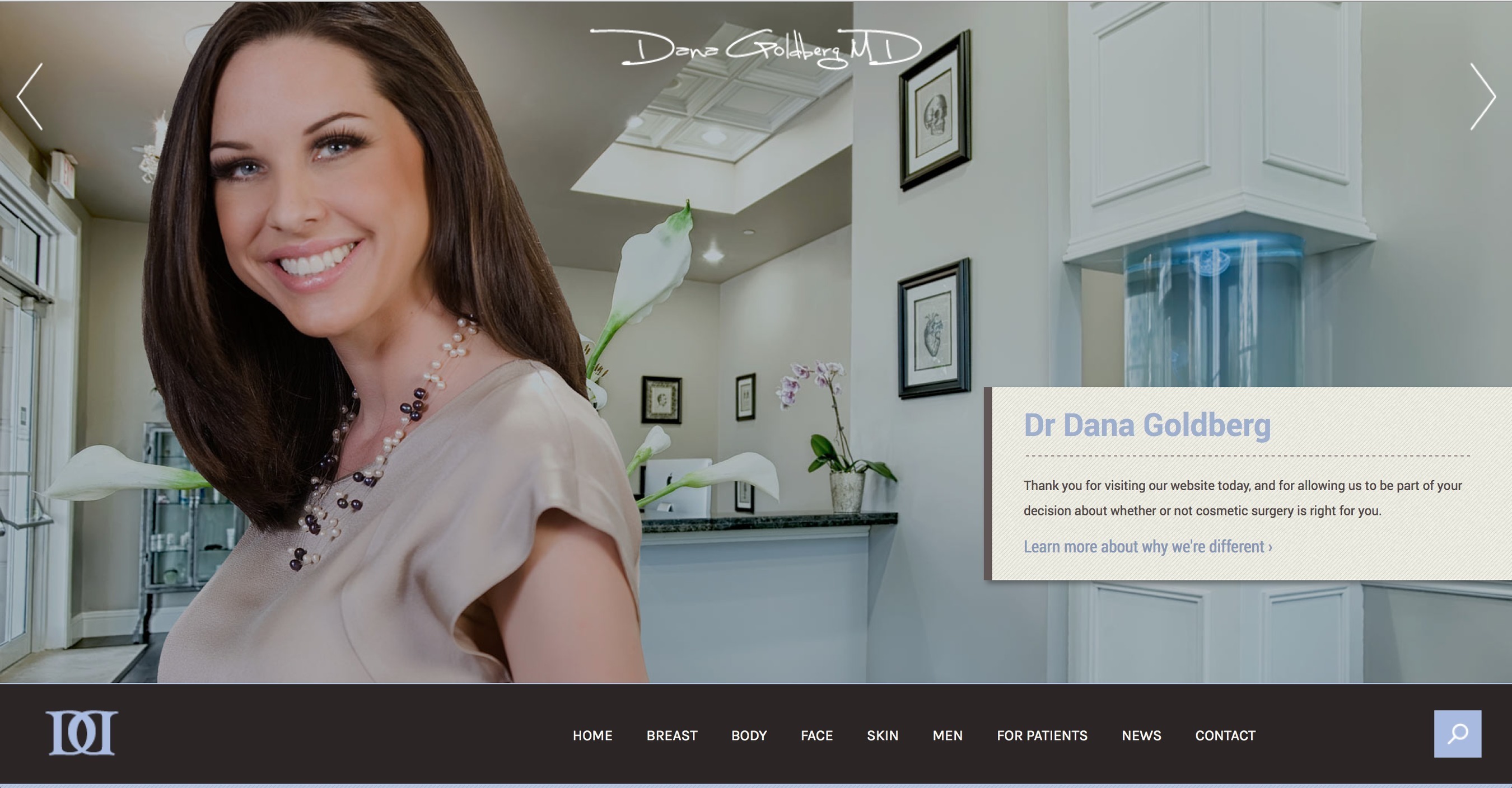 Dana M. Goldberg announces the launch of a massive website redesign of http://www.drdanamd.com.  (PRNewsFoto/Dr. Dana M. Goldberg MD)