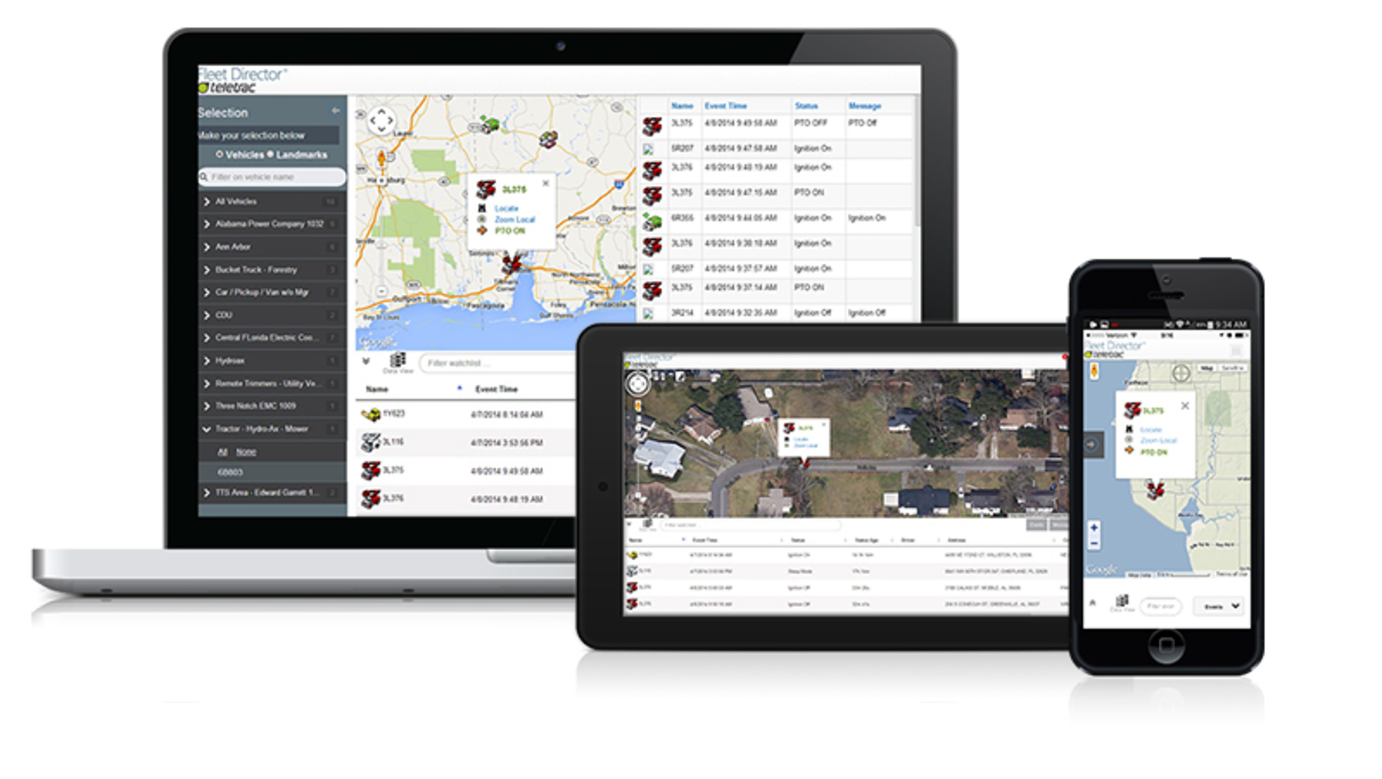 Teletrac GPS Viewer allows companies to monitor real-time vehicle activity directly from any mobile device and browser, 24/7. (PRNewsFoto/Teletrac Inc. )