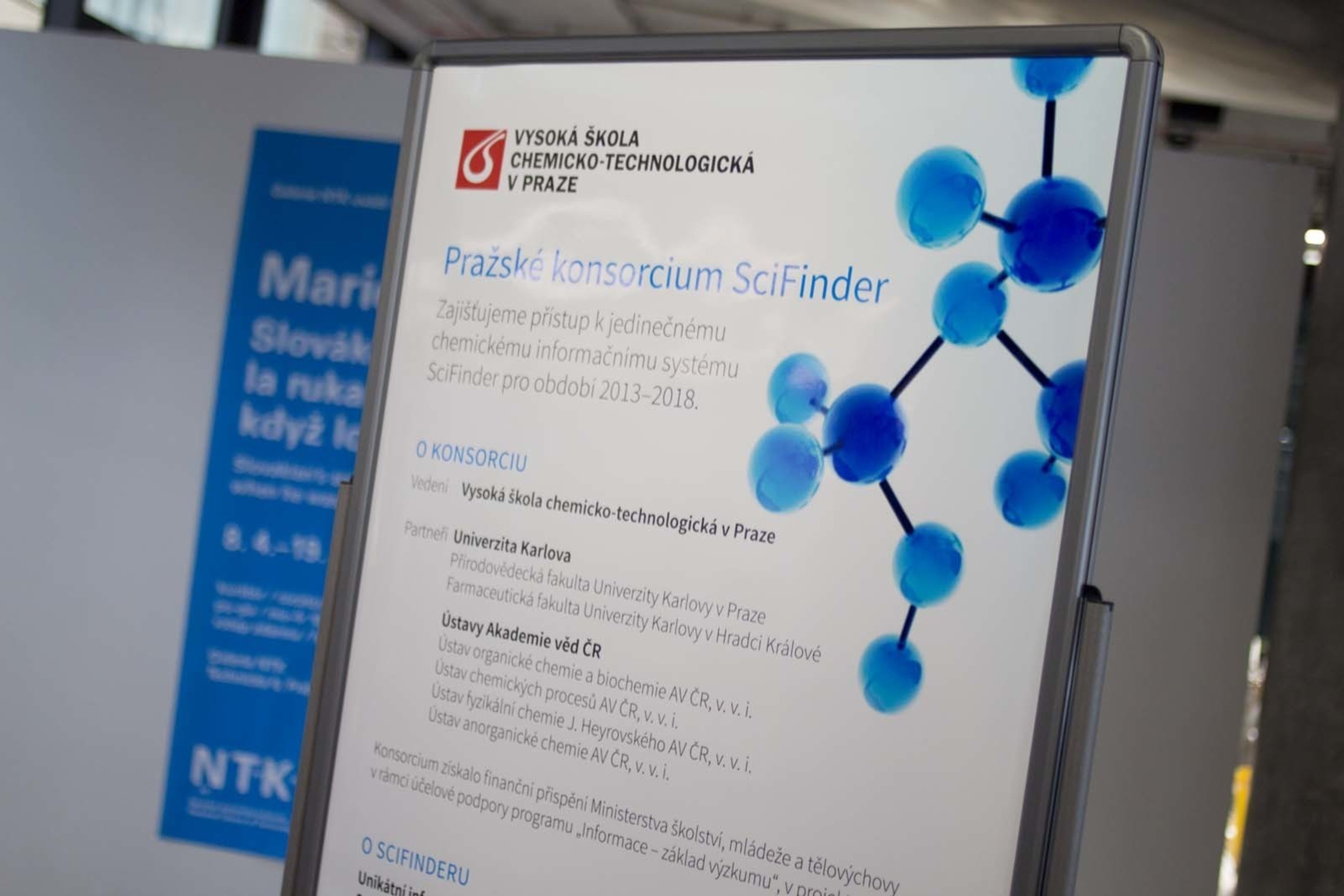 Signage welcomed members to the SciFinder celebration for the Prague Consortium. (PRNewsFoto/Chemical Abstracts Service)