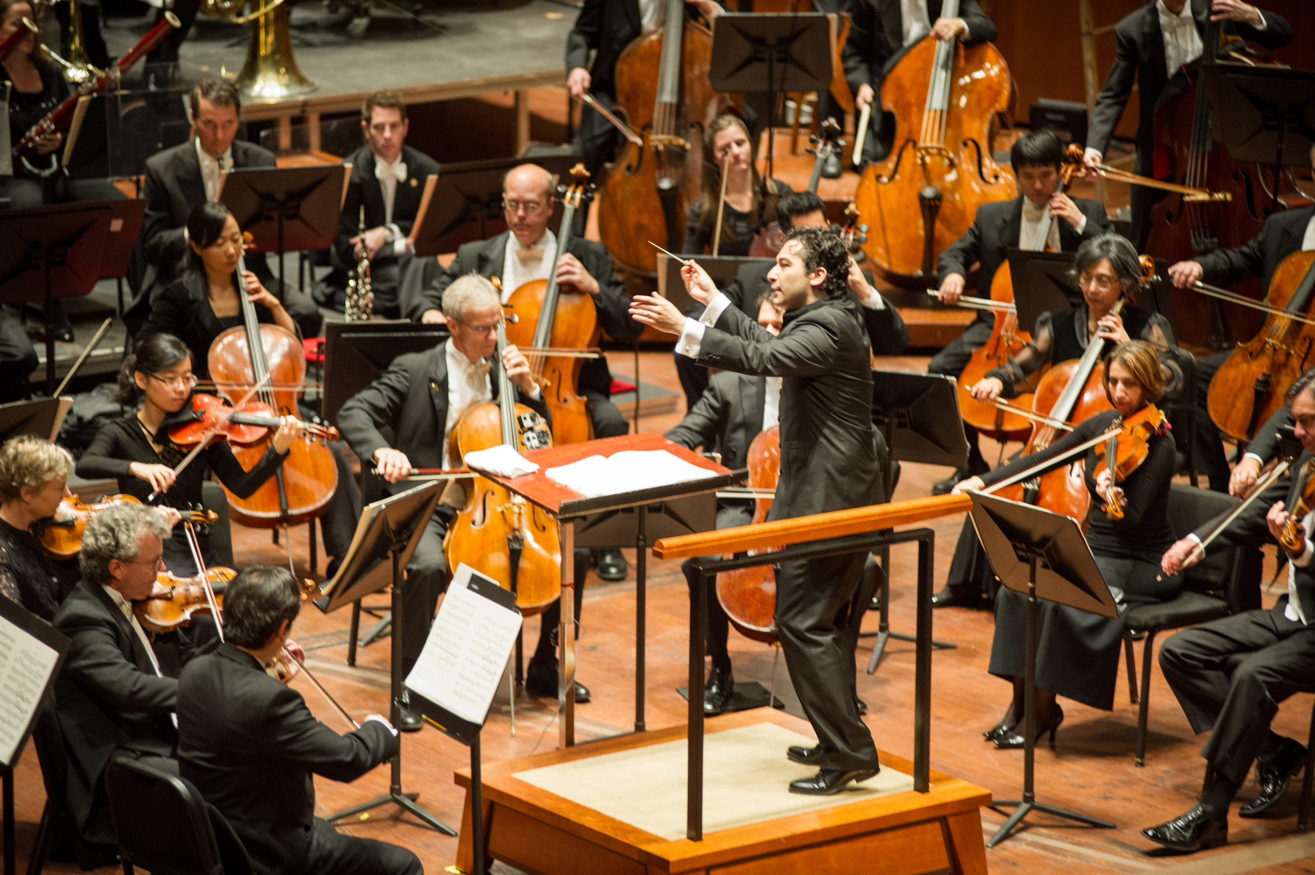 Music Director Designate Andres Orozco-Estrada leading the Houston Symphony. A dynamic young conductor, intensely musical and technically consummate, Orozco-Estrada's inaugural season as Music Director begins with the 2014 - 2015 season. (PRNewsFoto/Houston Symphony)