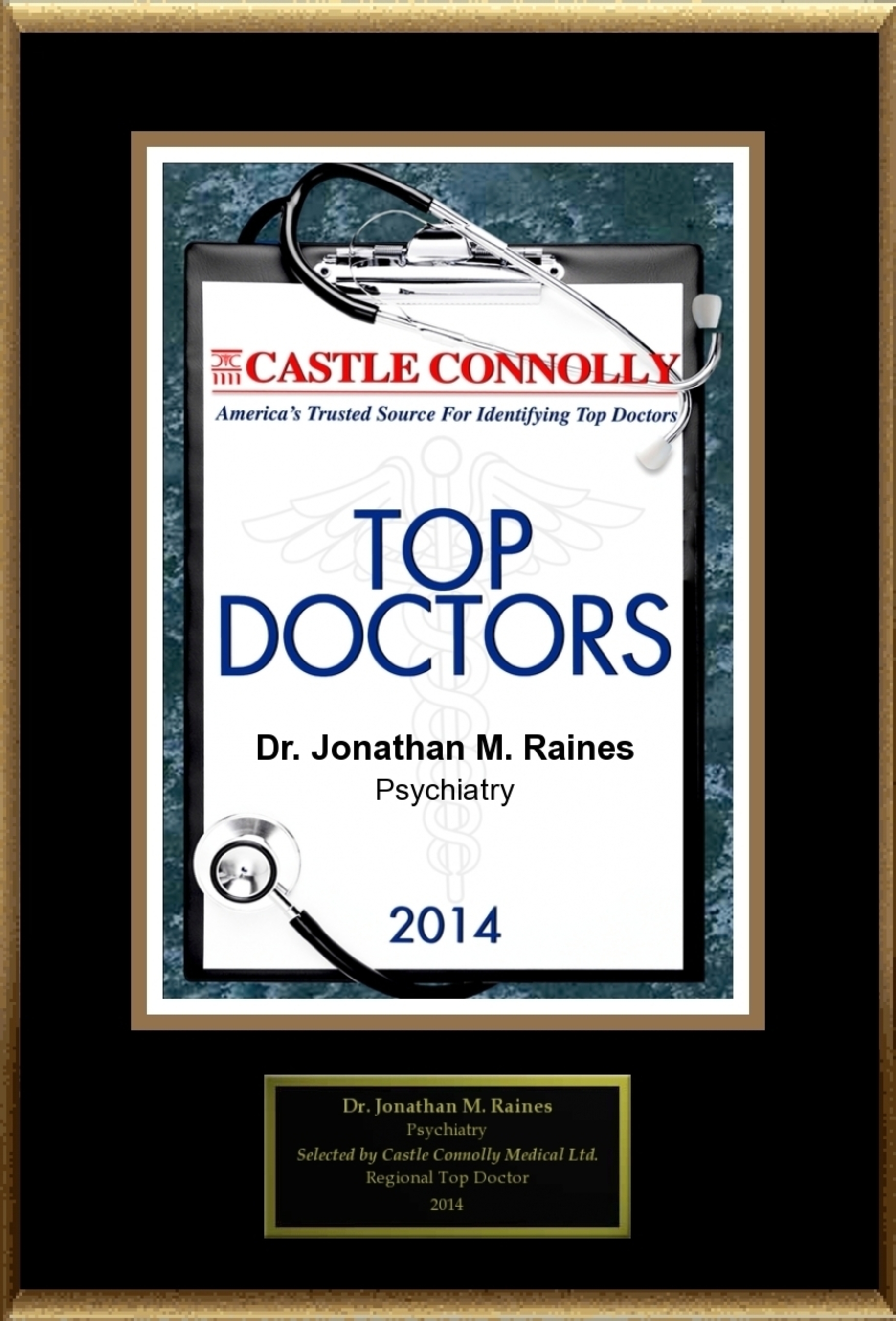 Dr. Jonathan M. Raines is recognized among Castle Connolly's Top Doctors(R) for Gladwyne, PA region in 2014. (PRNewsFoto/American Registry)
