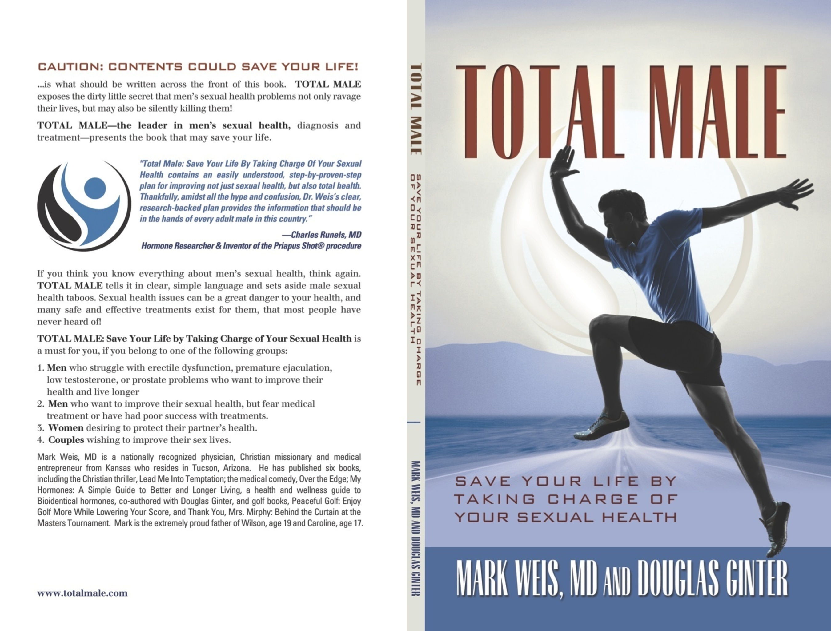 Douglas Ginter's new book, "Total Male: Save Your Life by Taking Charge of Your Sexual Health," co-written with Mark Weis, MD.  (PRNewsFoto/Douglas Ginter )