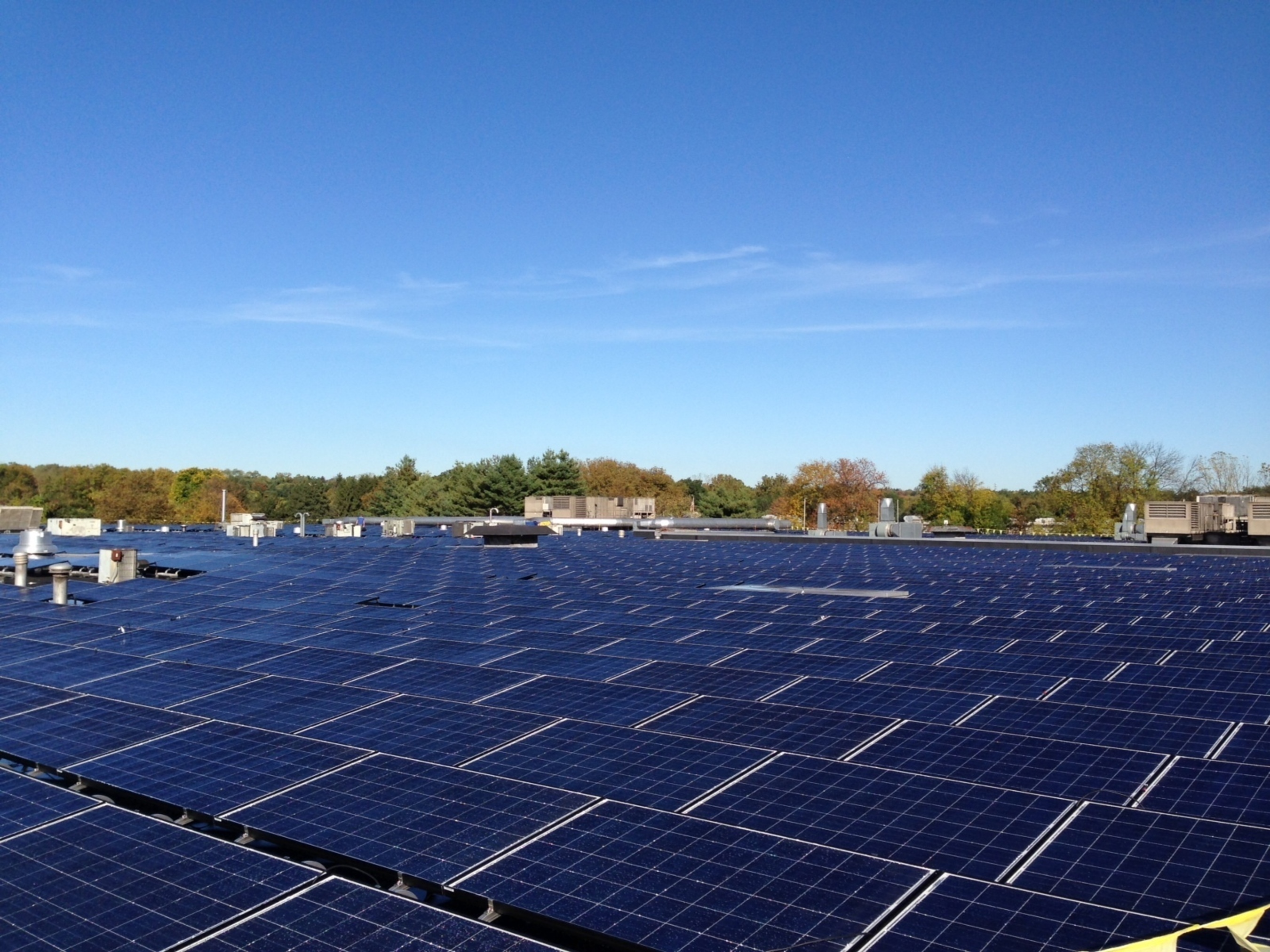 Nice-Pak and PDI Complete Installation of 855kw Solar Array on Rooftop of Orangeburg NY Headquarters and Plant. This solar system is the largest rooftop array in Rockland County and one of the largest of its kind in New York. The companies' installed the array as part of their shared commitment to invest in and support sustainable business practices. NYSERDA provided funding under Gov. Cuomo's NY-Sun Initiative (PRNewsFoto/Nice-Pak)