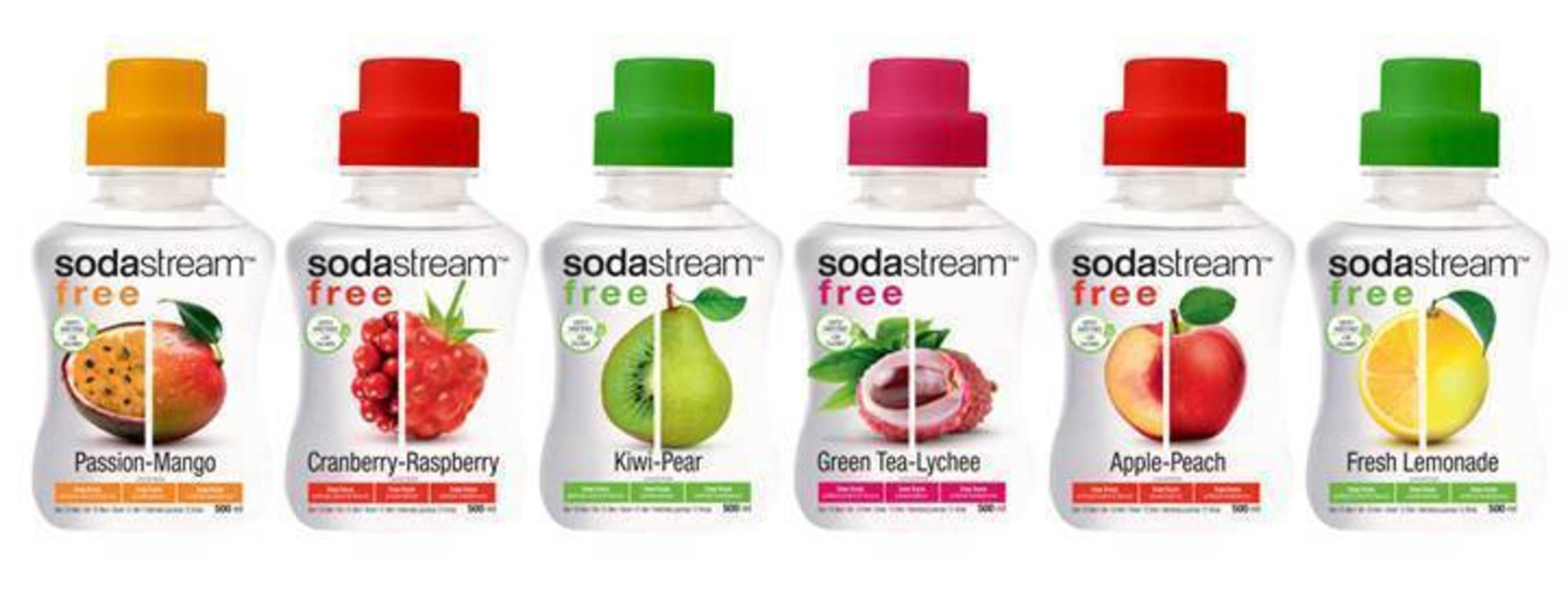 SodaStream Free: Lightly flavored and free from artificial sweeteners, flavors, colors and preservatives. (PRNewsFoto/SodaStream International Ltd)