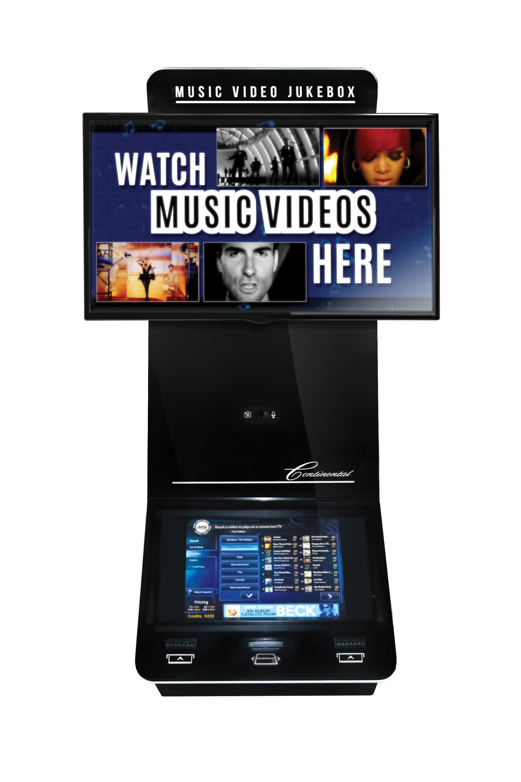 The new AMI Continental Jukebox offers a unique audio and music video experience. (PRNewsFoto/AMI Entertainment Network)