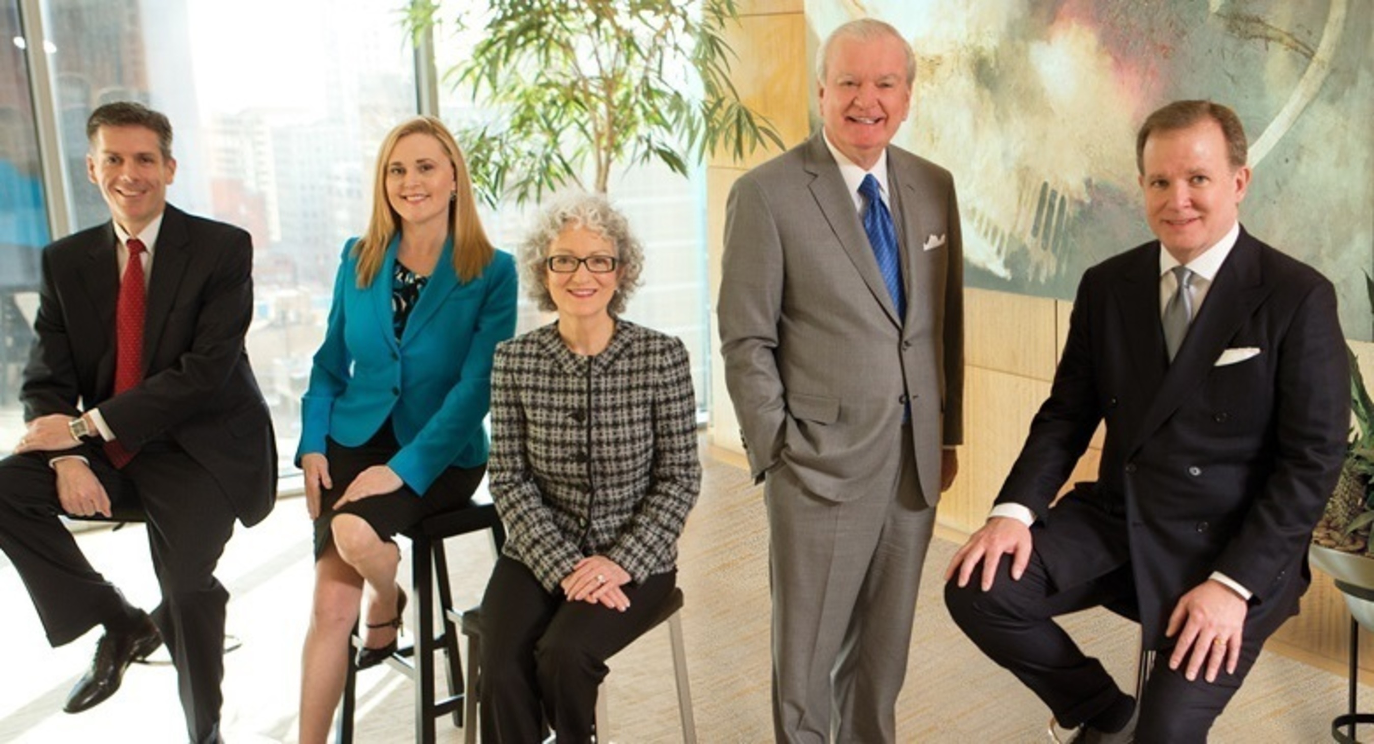 Five attorneys from the Texas trial and appellate law firm Godwin Lewis PC have been selected to the D Magazine 2014 list of The Best Lawyers in Dallas. From left,  Shawn M. McCaskill, Jenny L. Martinez, Marilea W. Lewis, Donald E. Godwin, Jack T. Jamison. (PRNewsFoto/Godwin Lewis PC)