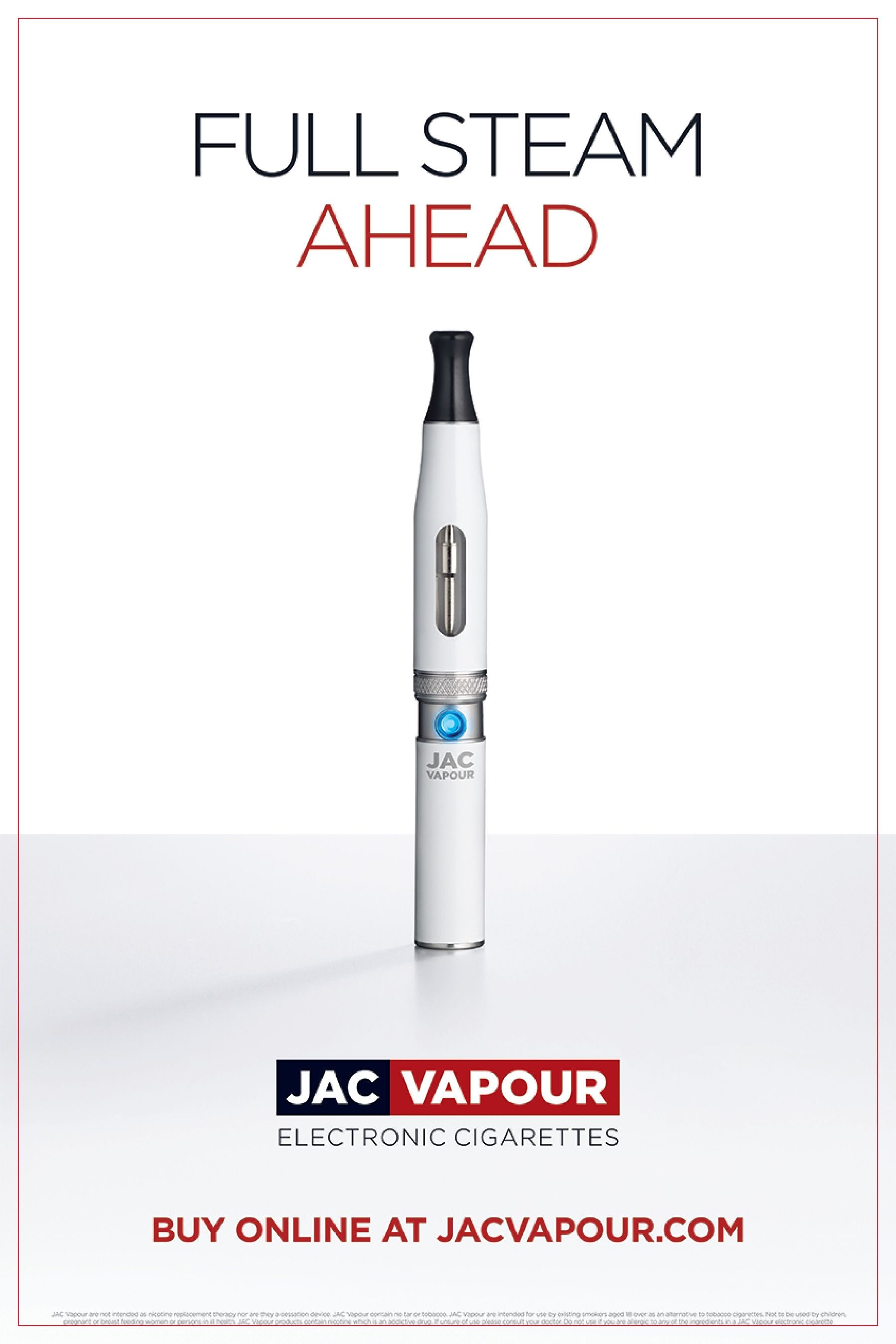 JAC Vapour to Light up E-cigarette Industry with First Advertising Campaign (PRNewsFoto/JAC Vapour)