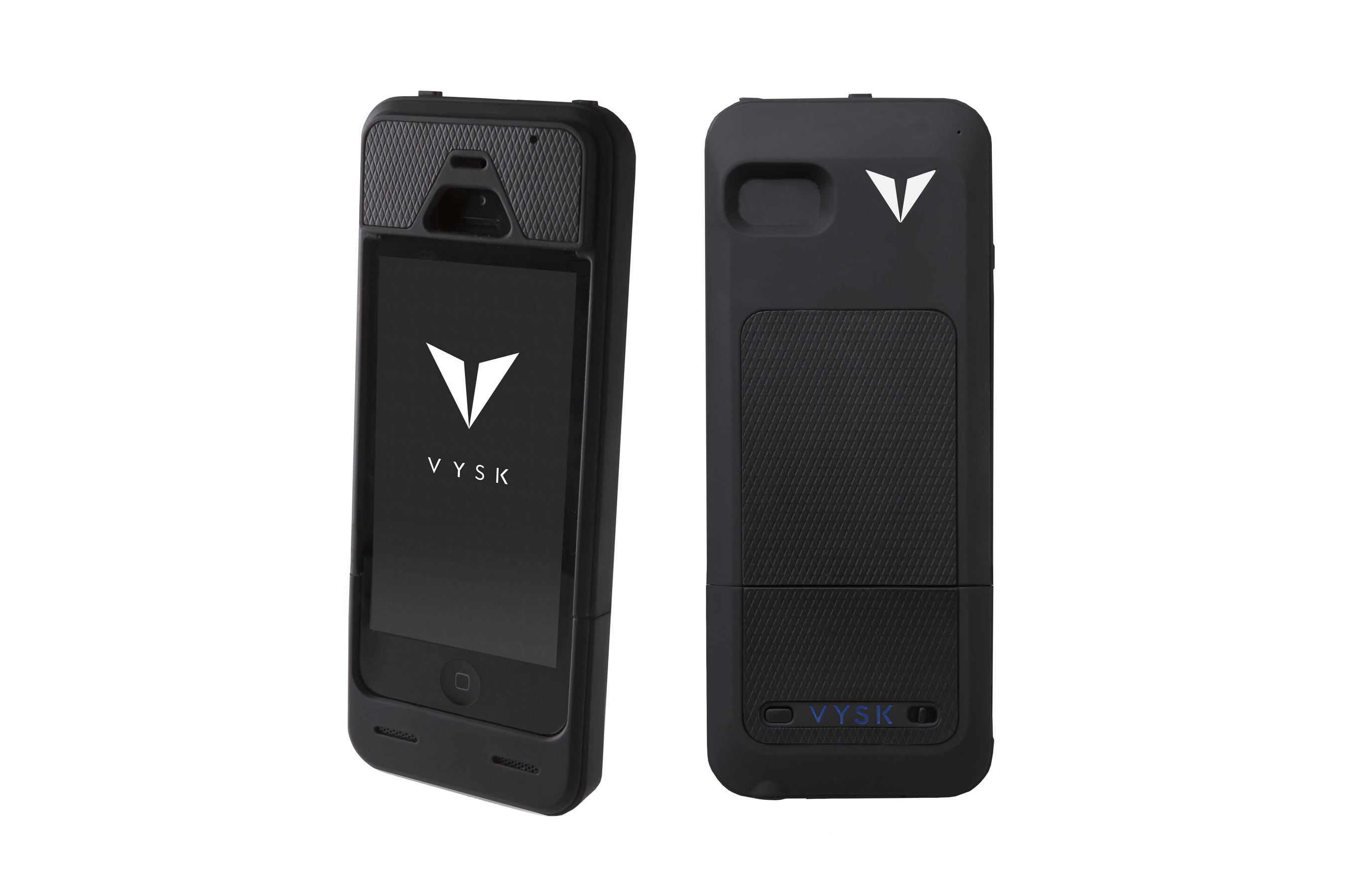 Vysk Communications today unveiled the Vysk QS1, a protective smartphone case that makes it virtually impossible for others to eavesdrop on and capture your conversations. A proprietary processor encrypts calls right inside the case, while placing cameras and microphones on absolute lockdown, and providing for encrypted texting. The Vysk privacy system also prevents any metadata trail from being created. Pre-orders will begin on May 15 at http://www.VYSK.com and via Enterprise sales channels. Delivery is scheduled for early fourth quarter 2014. MSRP will be $229. The Vysk QS1 is made in the USA. (PRNewsFoto/Vysk Communications)