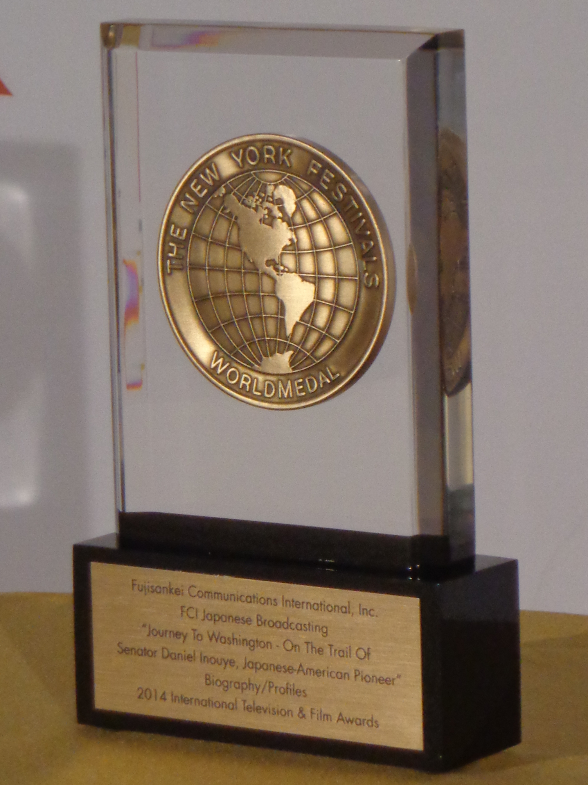 Journey to Washington Sponsored by Nitto Tire Wins 2014 NY Festival Award, Takes Bronze for Best Biography of Senator Daniel Inouye of Hawaii.  (PRNewsFoto/Nitto Tire U.S.A. Inc.)