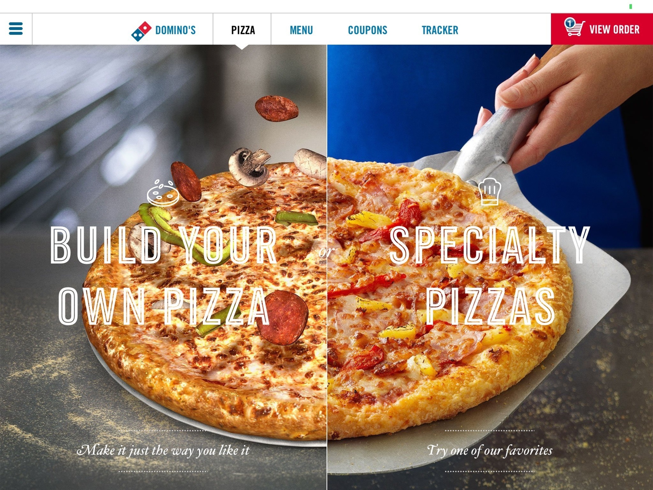 Domino's today launches its most beautiful ordering app yet, for iPad. (PRNewsFoto/Domino's Pizza) (PRNewsFoto/Domino's Pizza)