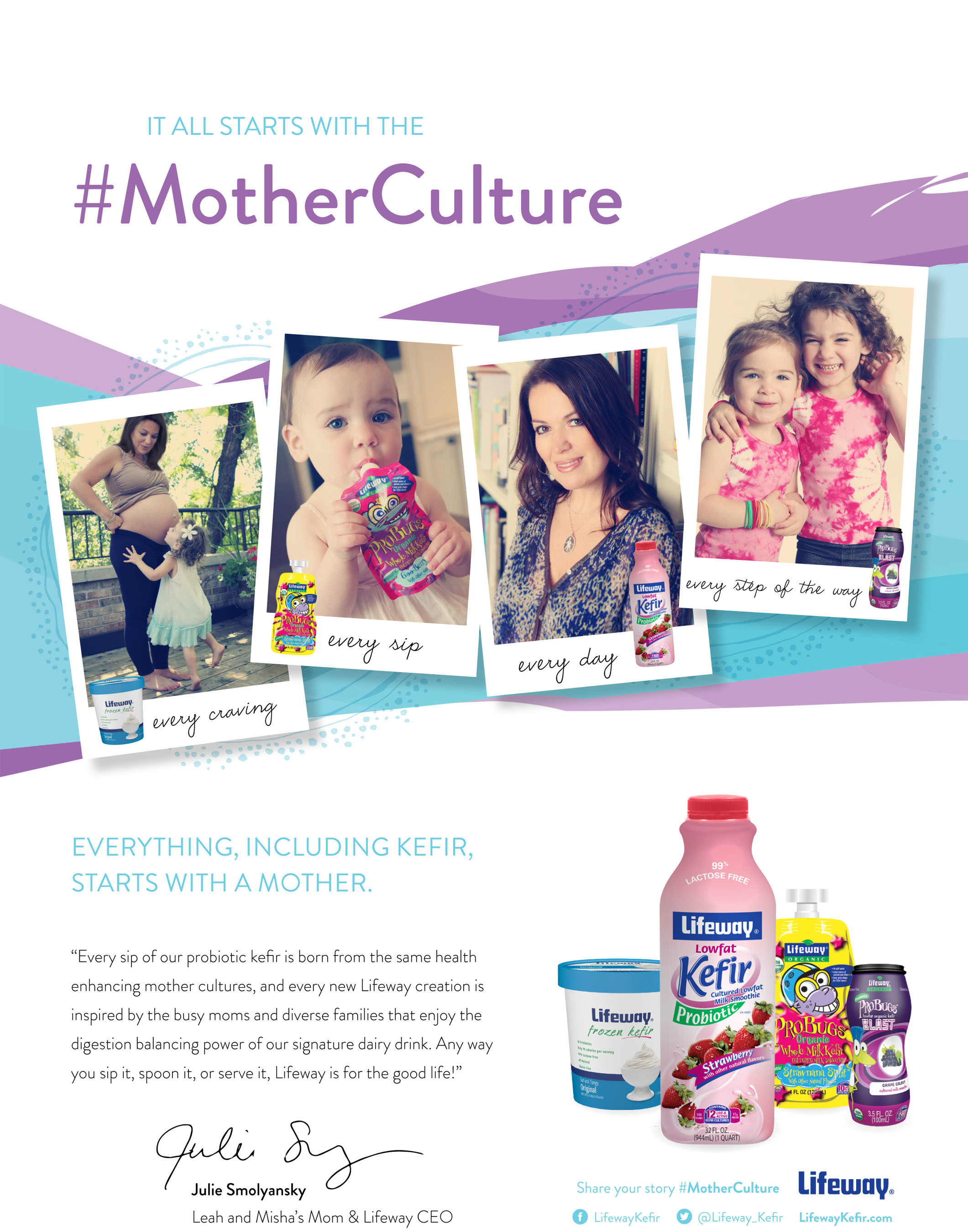 Lifeway Foods Debuts National #MotherCulture Ad Campaign for Kefir Products (PRNewsFoto/Lifeway Foods)