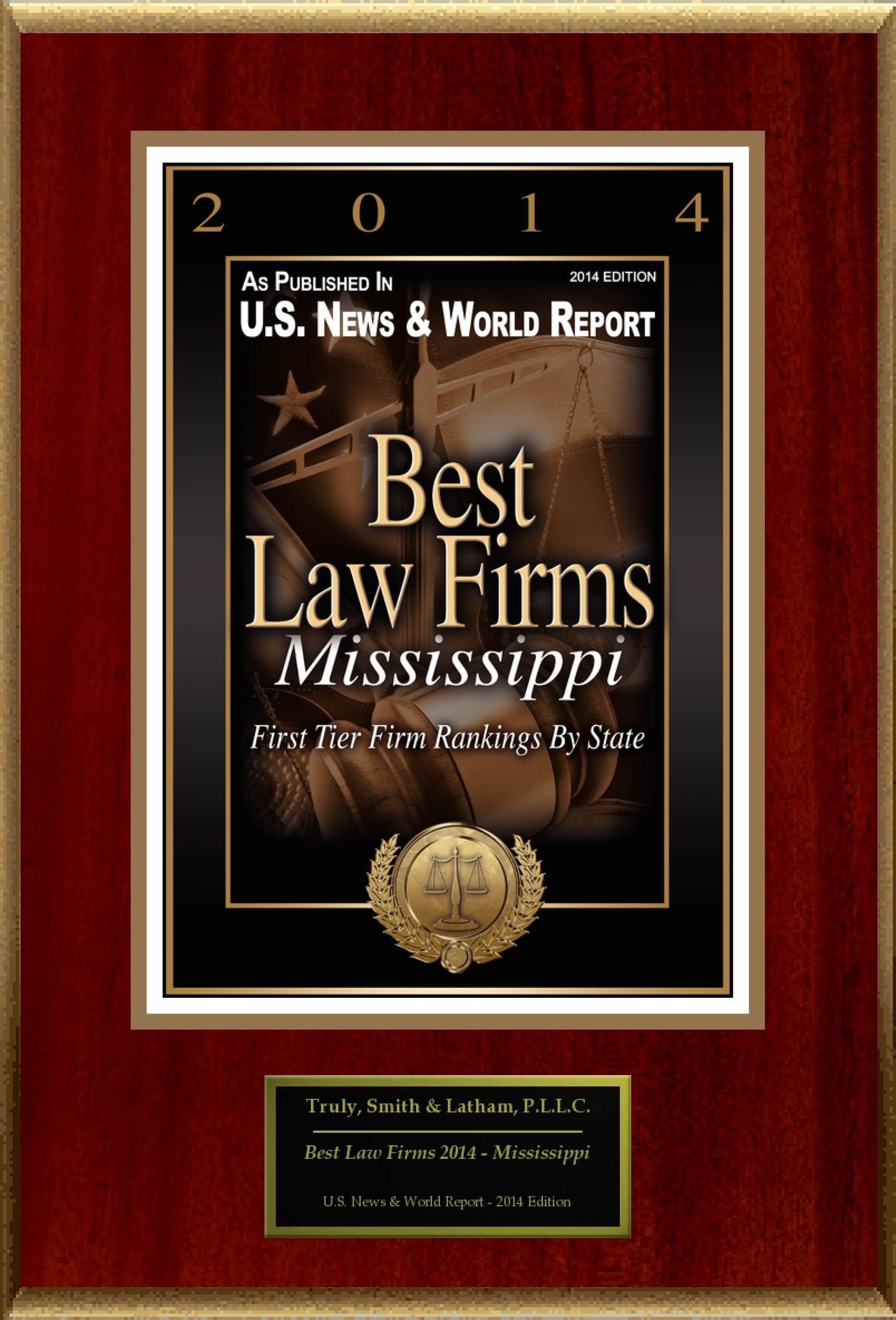 Truly, Smith & Latham, P.L.L.C. Selected For "Best Law Firms 2014 - Mississippi" (PRNewsFoto/Truly, Smith & Latham, P.L.L.C.)