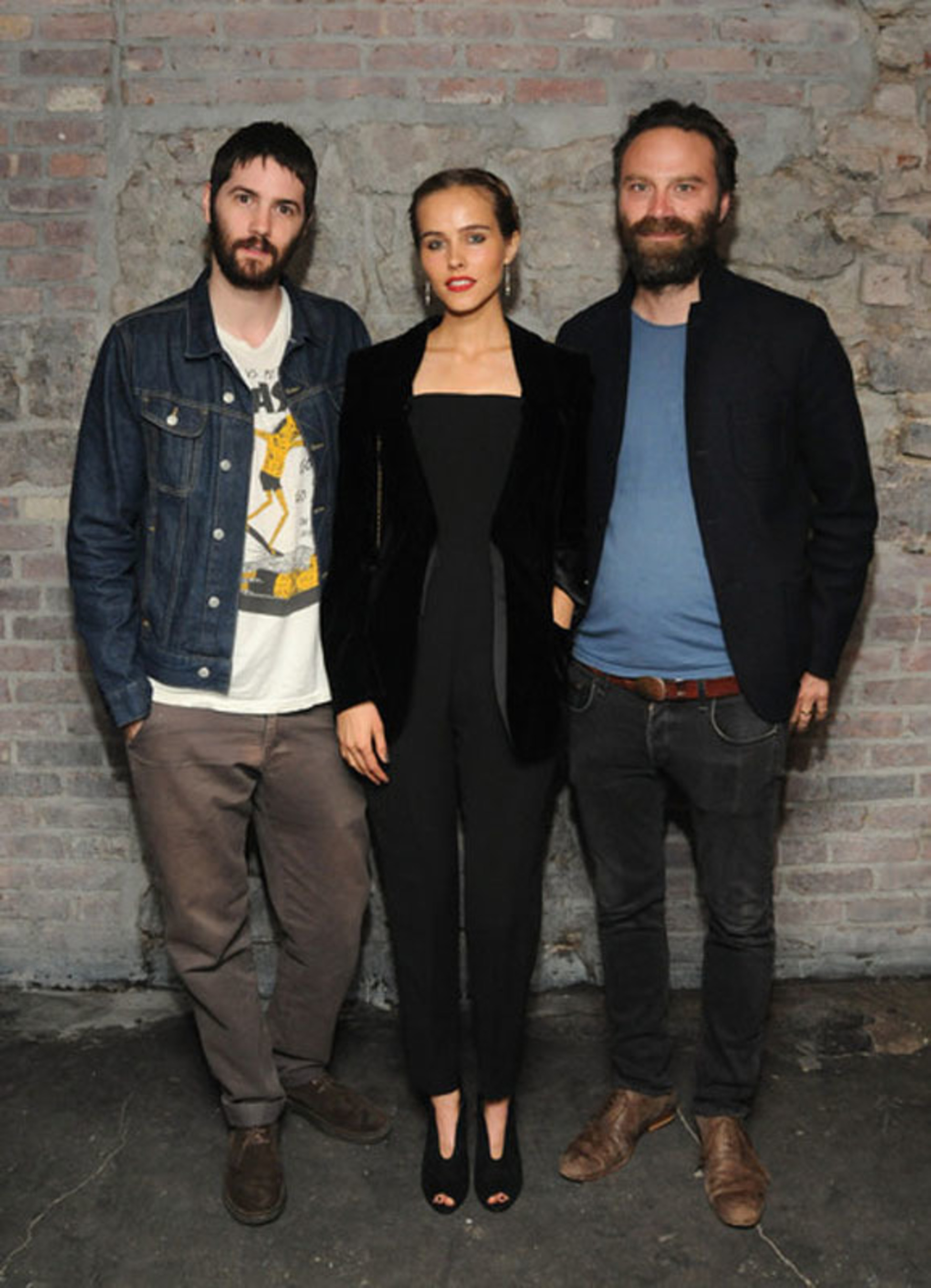 Isabel Lucas, Jim Sturgess, and Tristan Patterson at the grand opening of Troy Liquor Bar, Meatpacking District, New York City. (PRNewsFoto/B.R. Guest Hospitality)