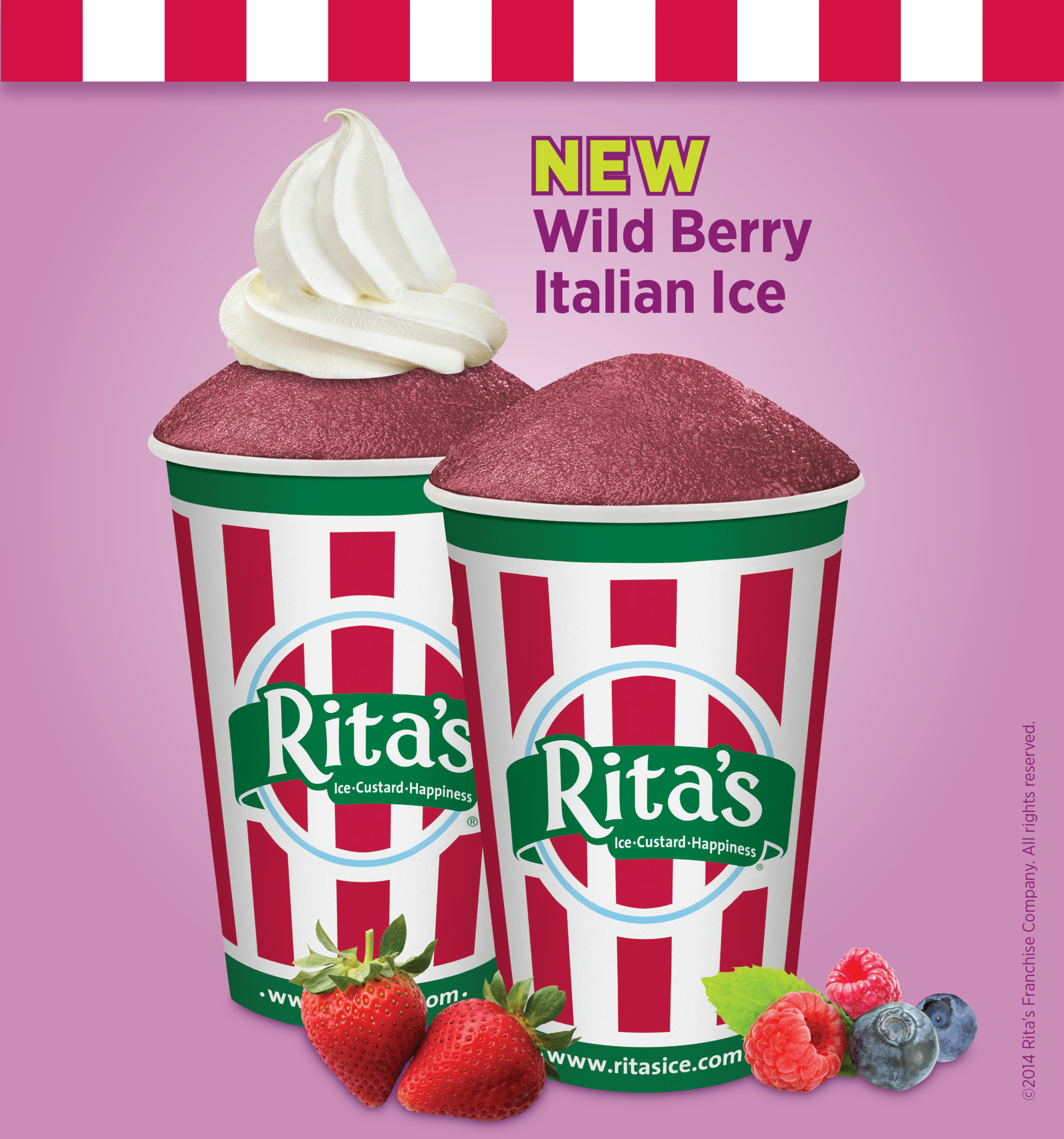 Rita's Italian Ice Celebrates 30 Years With New Wild Berry Italian Ice And "Berry Wild" Birthday Sweepstakes (PRNewsFoto/Rita's Italian Ice)