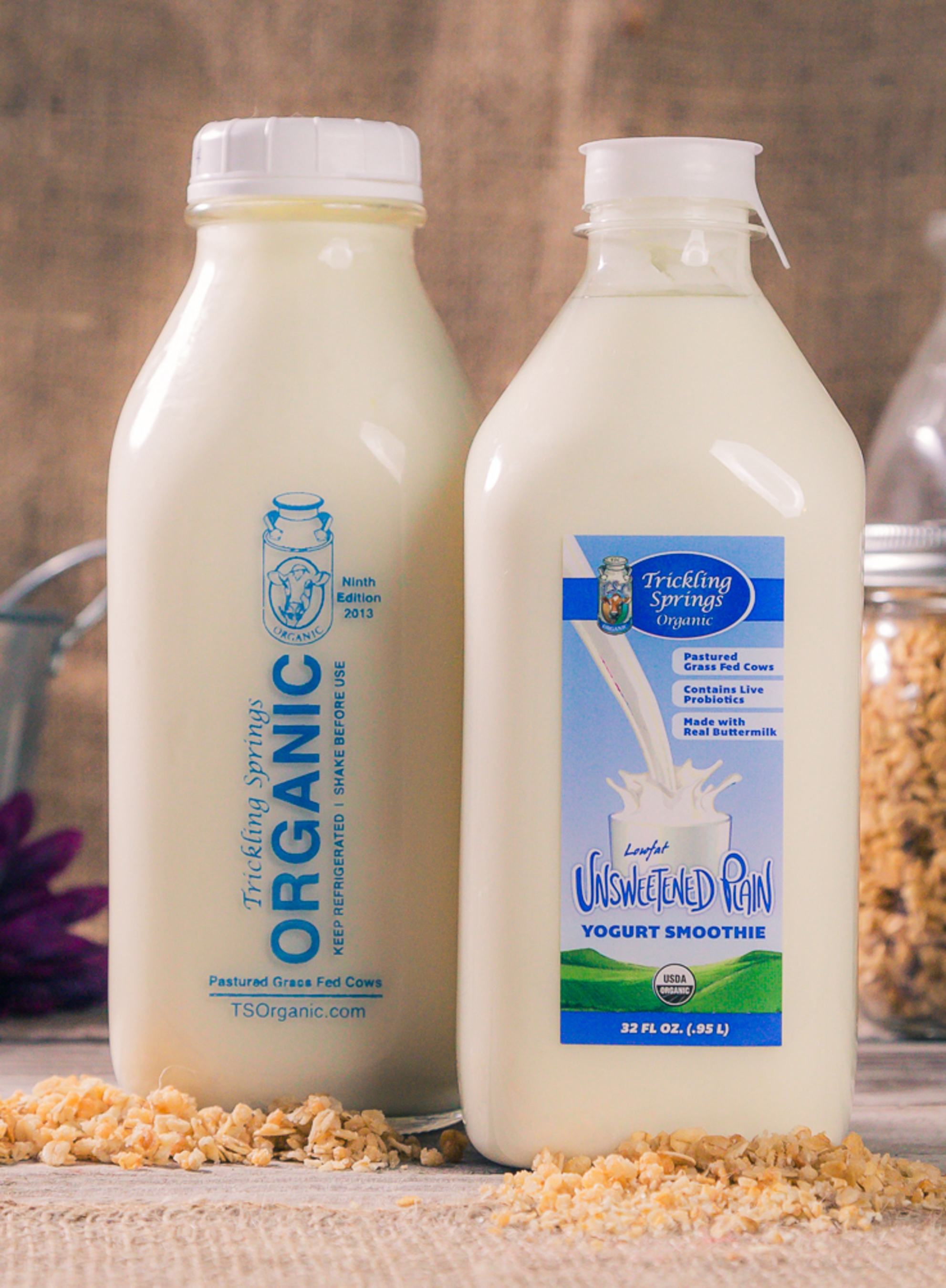 Trickling Springs Creamery’s drinkable yogurt, made in small batches from organic, grass-fed milk.  (PRNewsFoto/Trickling Springs Creamery)
