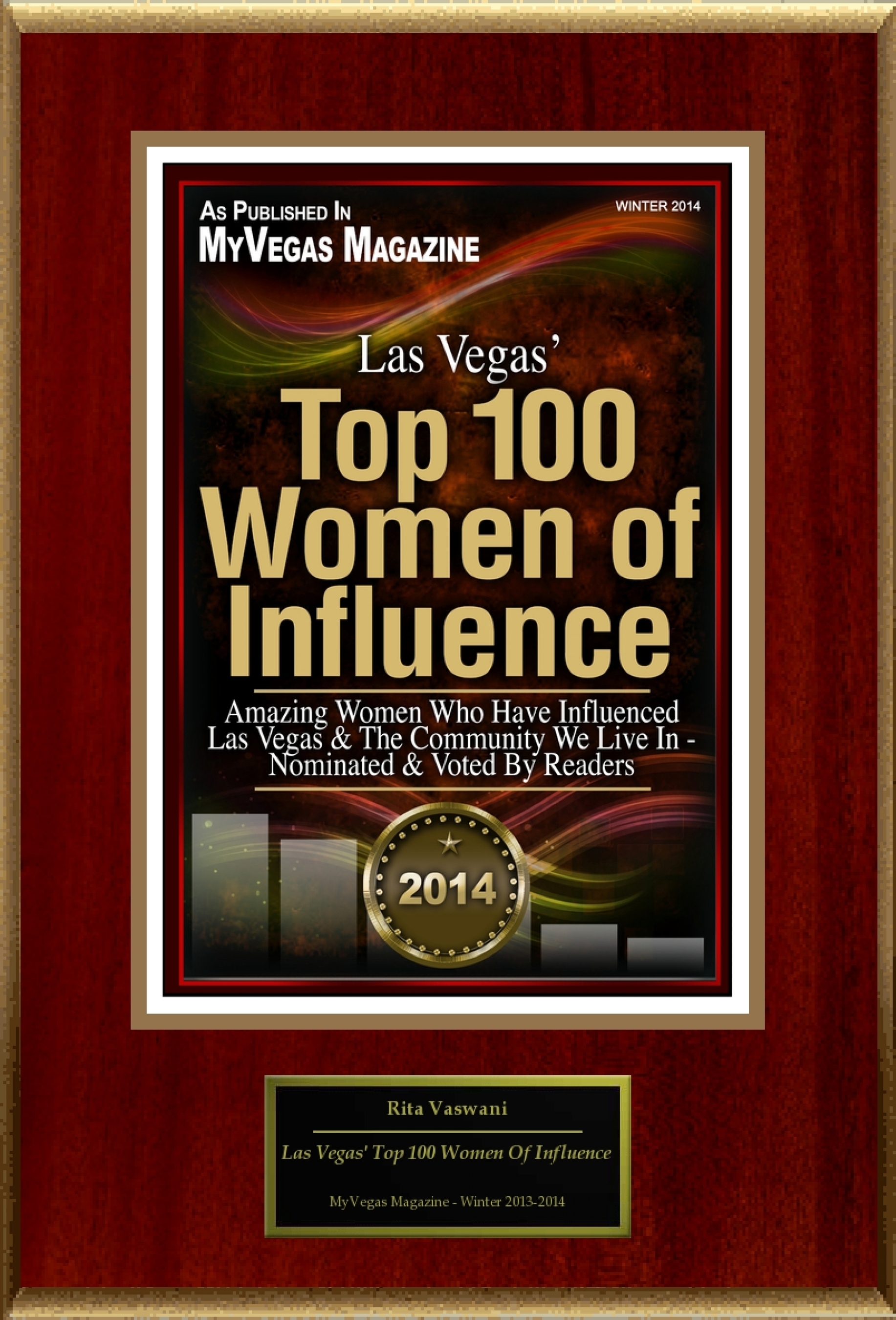 Rita Vaswani Selected For "Las Vegas' Top 100 Women Of Influence" (PRNewsFoto/American Registry)