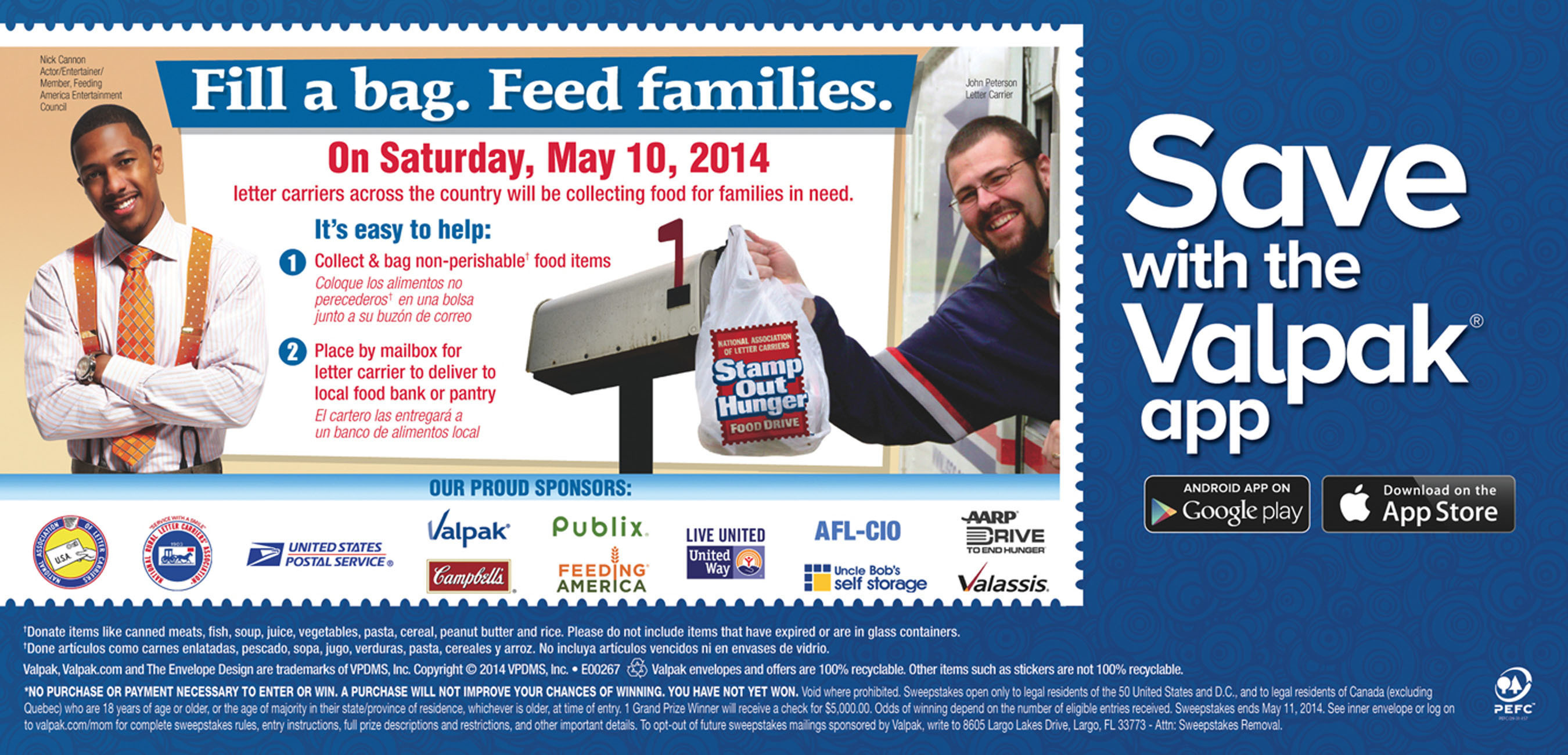 Valpak reminds you to fill a bag, feed families on Saturday, May 10. (PRNewsFoto/Valpak)