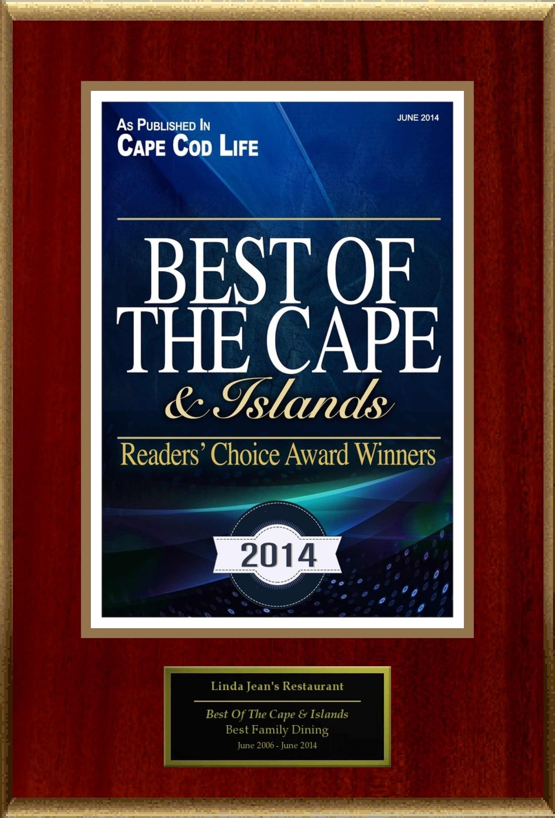Linda Jean's Restaurant Selected For "Best Of The Cape & Islands"




Linda Jean's Restaurant Selected For "Best Of The Cape & Islands"
 (PRNewsFoto/Linda Jean's Restaurant)